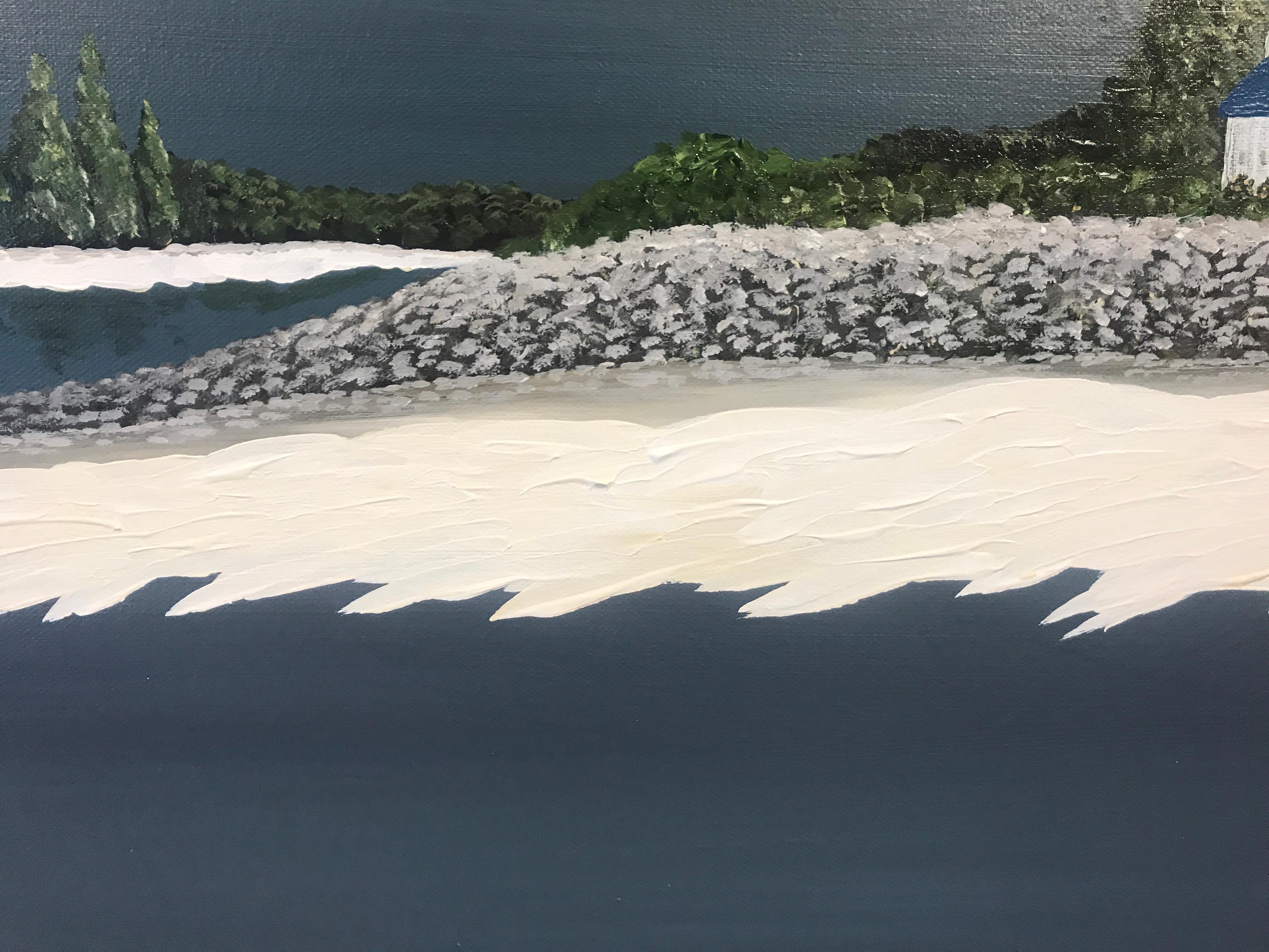 Bay of Light by Susan Kinsella, Large Horizontal Contemporary Coastal Painting 7