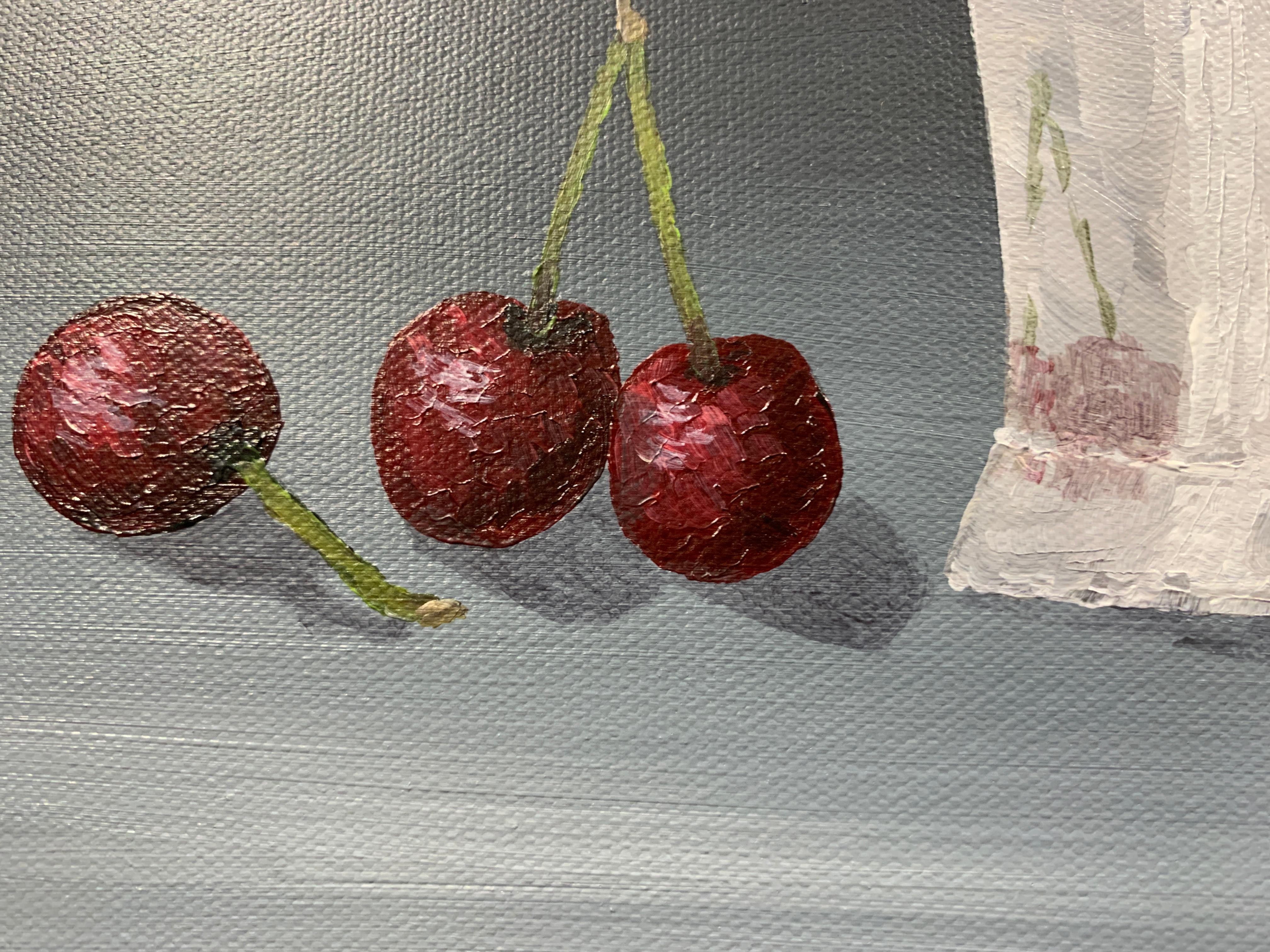 Cherry Lemonade by Susan Kinsella, Contemporary Square Still-Life Painting 4