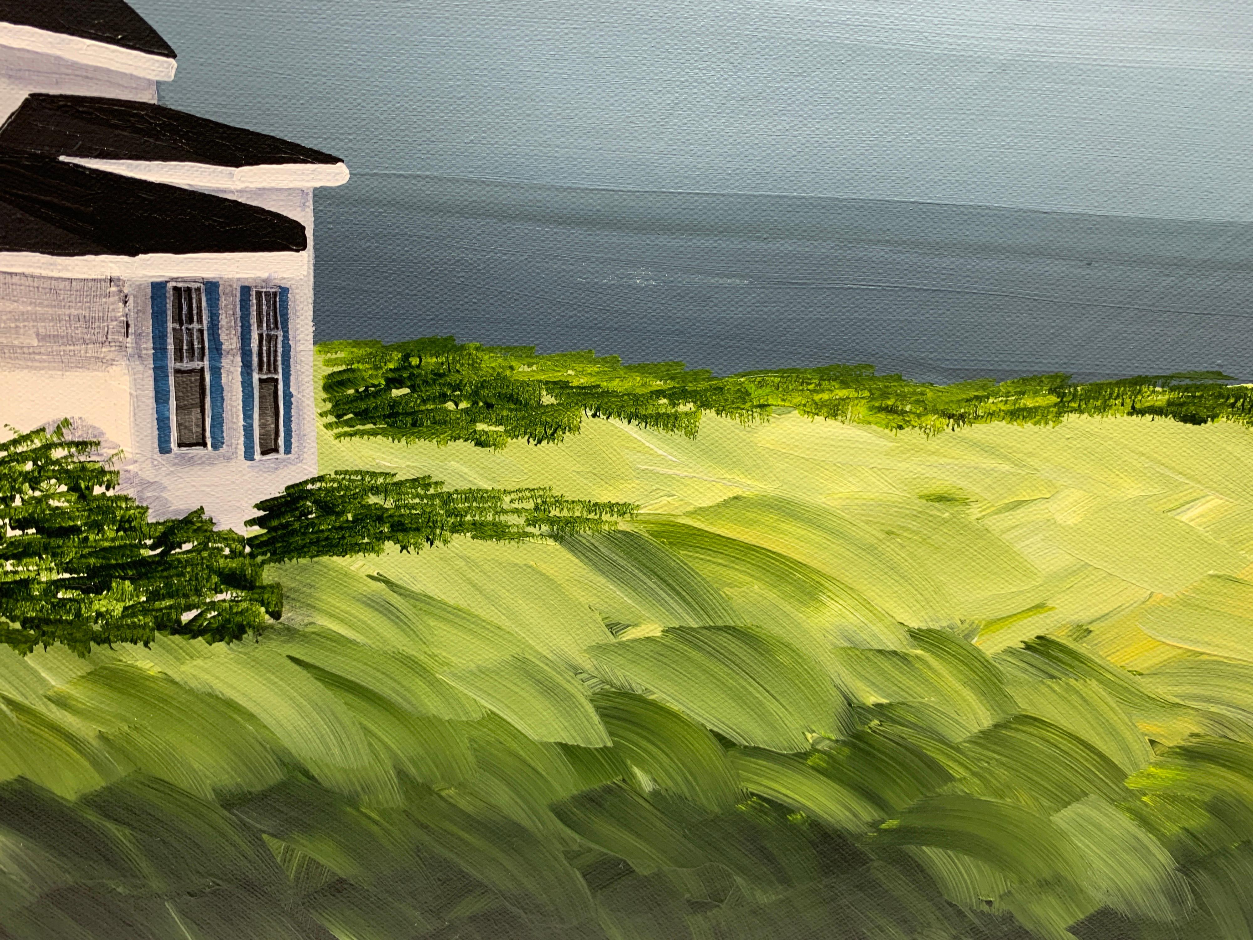 Comfort Cottage Susan Kinsella, Square Landscape Acrylic on Canvas Painting 2