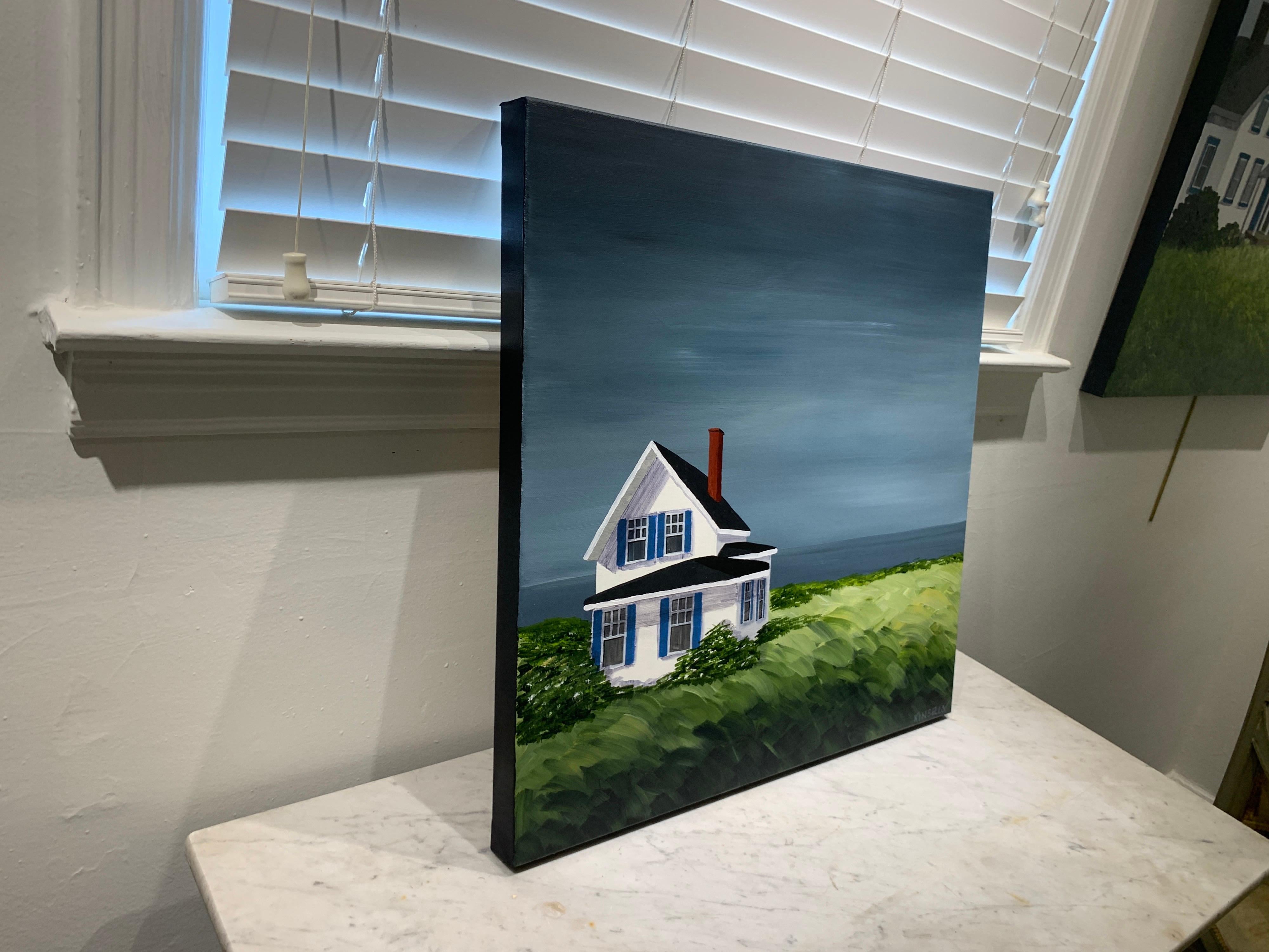 Comfort Cottage Susan Kinsella, Square Landscape Acrylic on Canvas Painting 3