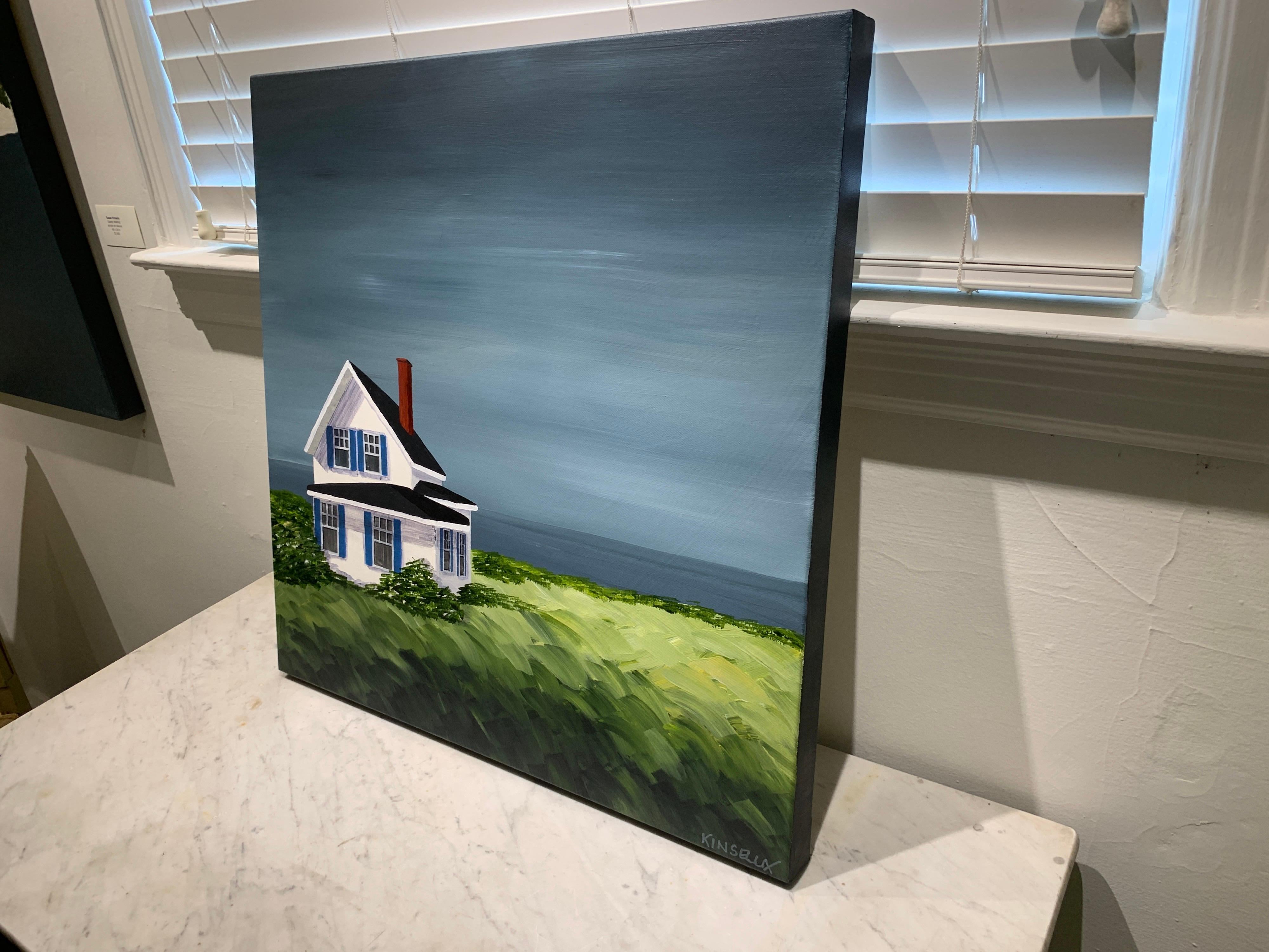 Comfort Cottage Susan Kinsella, Square Landscape Acrylic on Canvas Painting 4