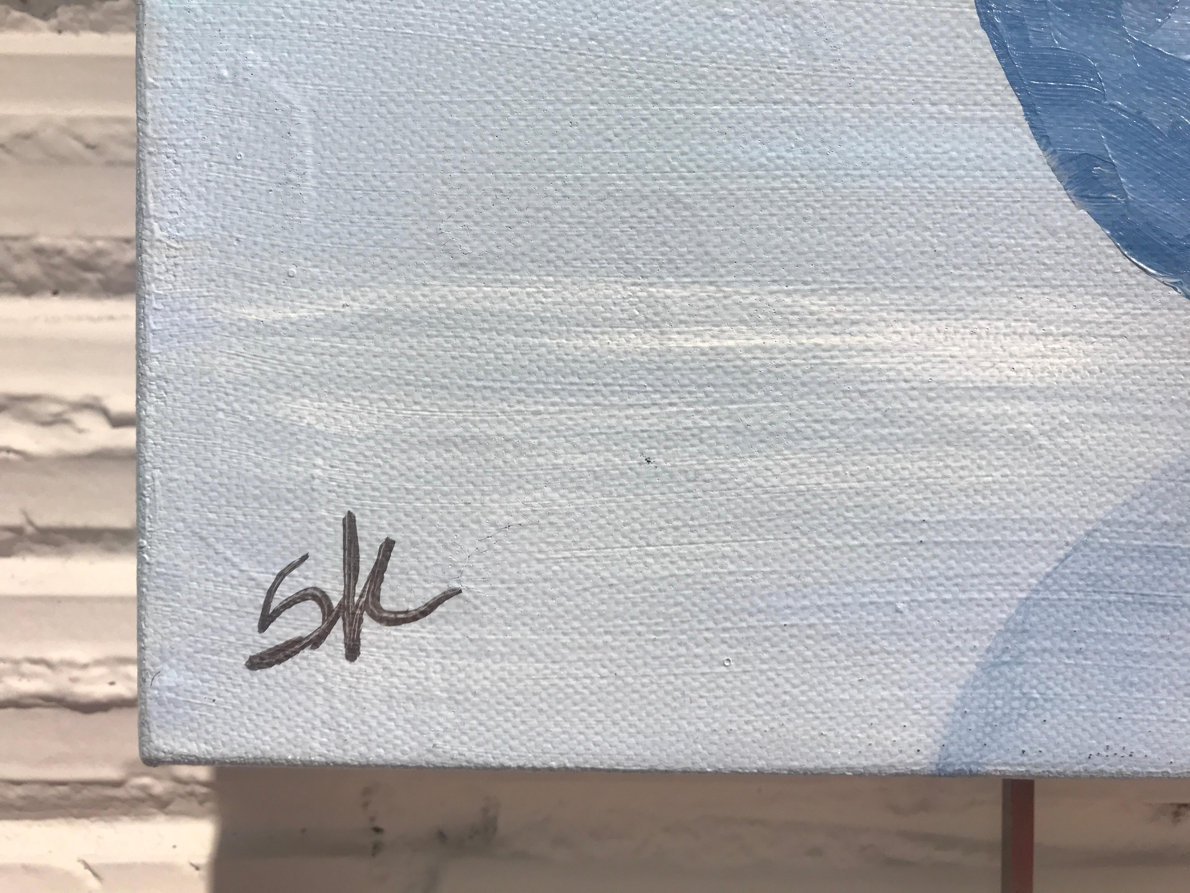 Lemon in Blue, Susan Kinsella Small Contemporary Still-Life Painting 2