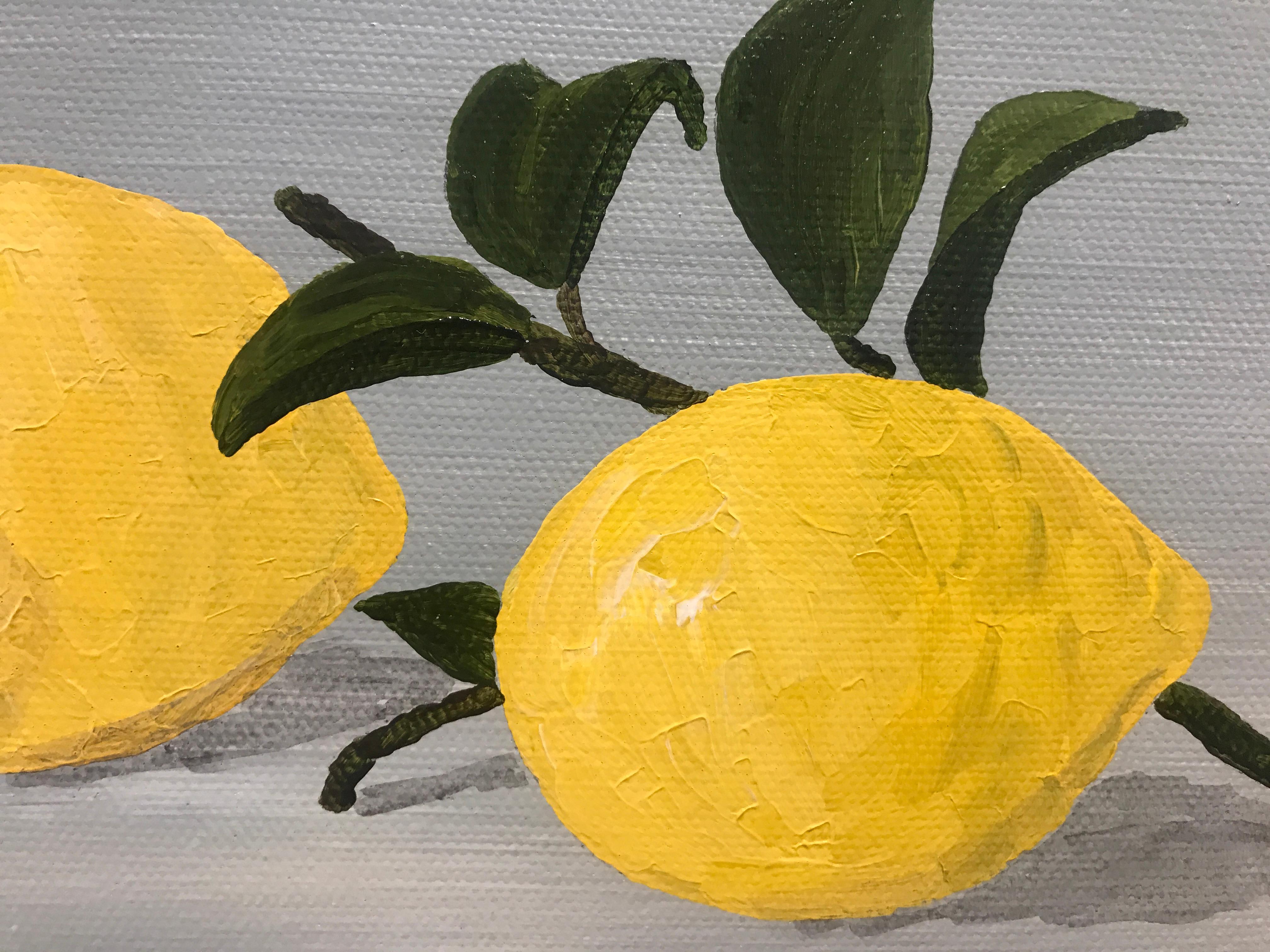 Lemons I by Susan Kinsella, Small Contemporary Still-Life Square Format Painting 3