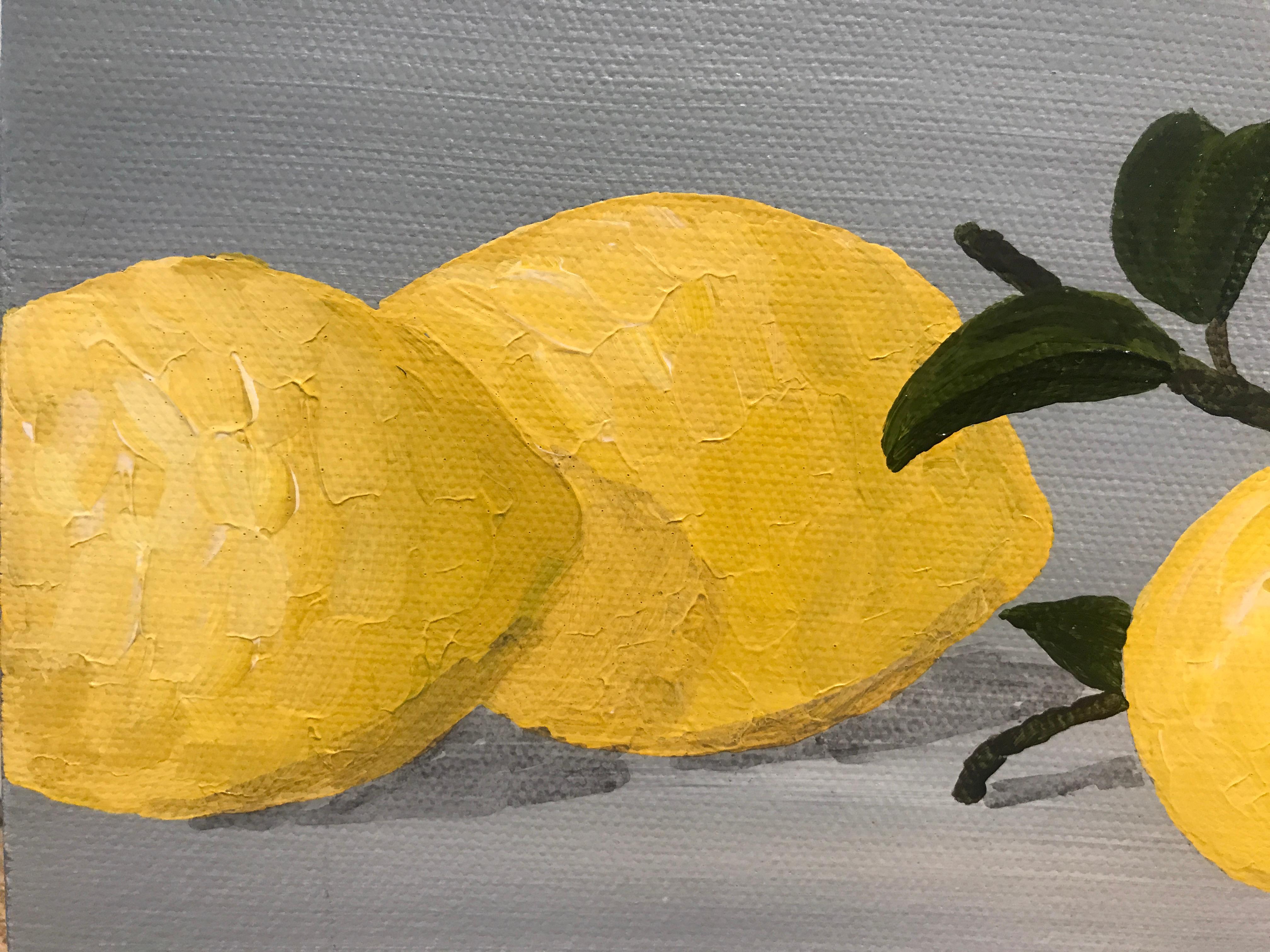 Lemons I by Susan Kinsella, Small Contemporary Still-Life Square Format Painting 4