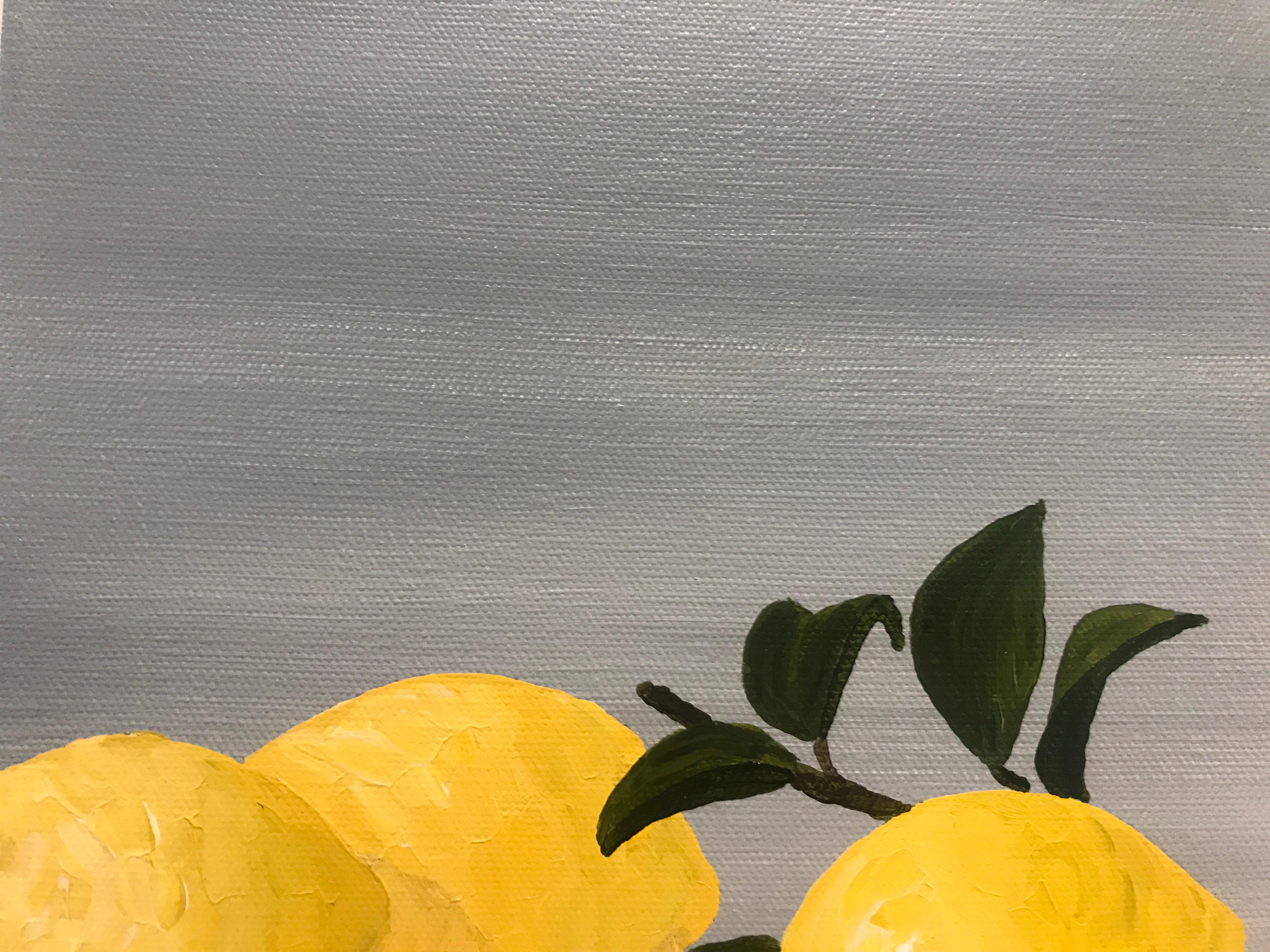 Lemons I by Susan Kinsella, Small Contemporary Still-Life Square Format Painting 5