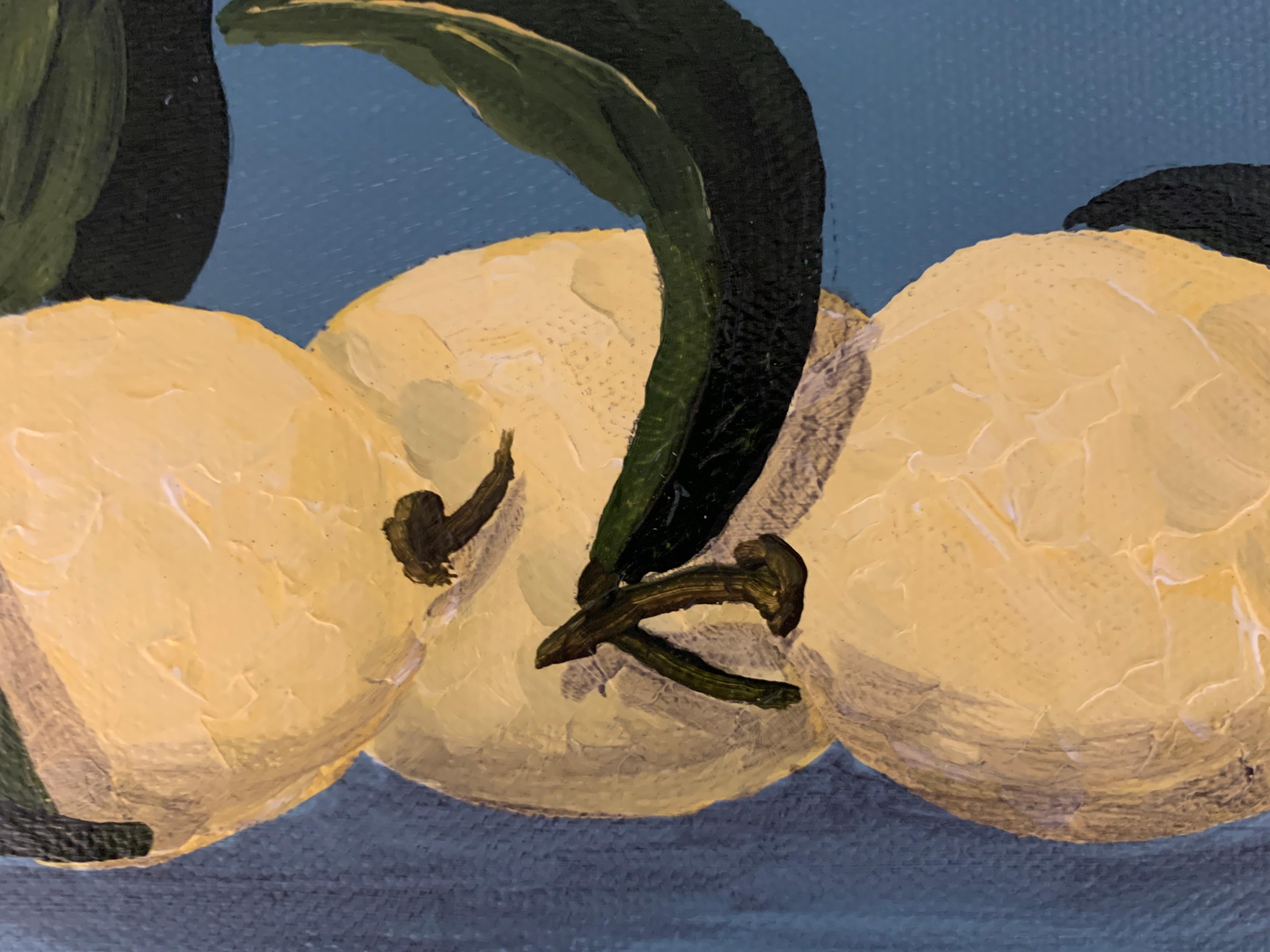 Lemons IV by Susan Kinsella, Contemporary Square Still-Life Painting 3