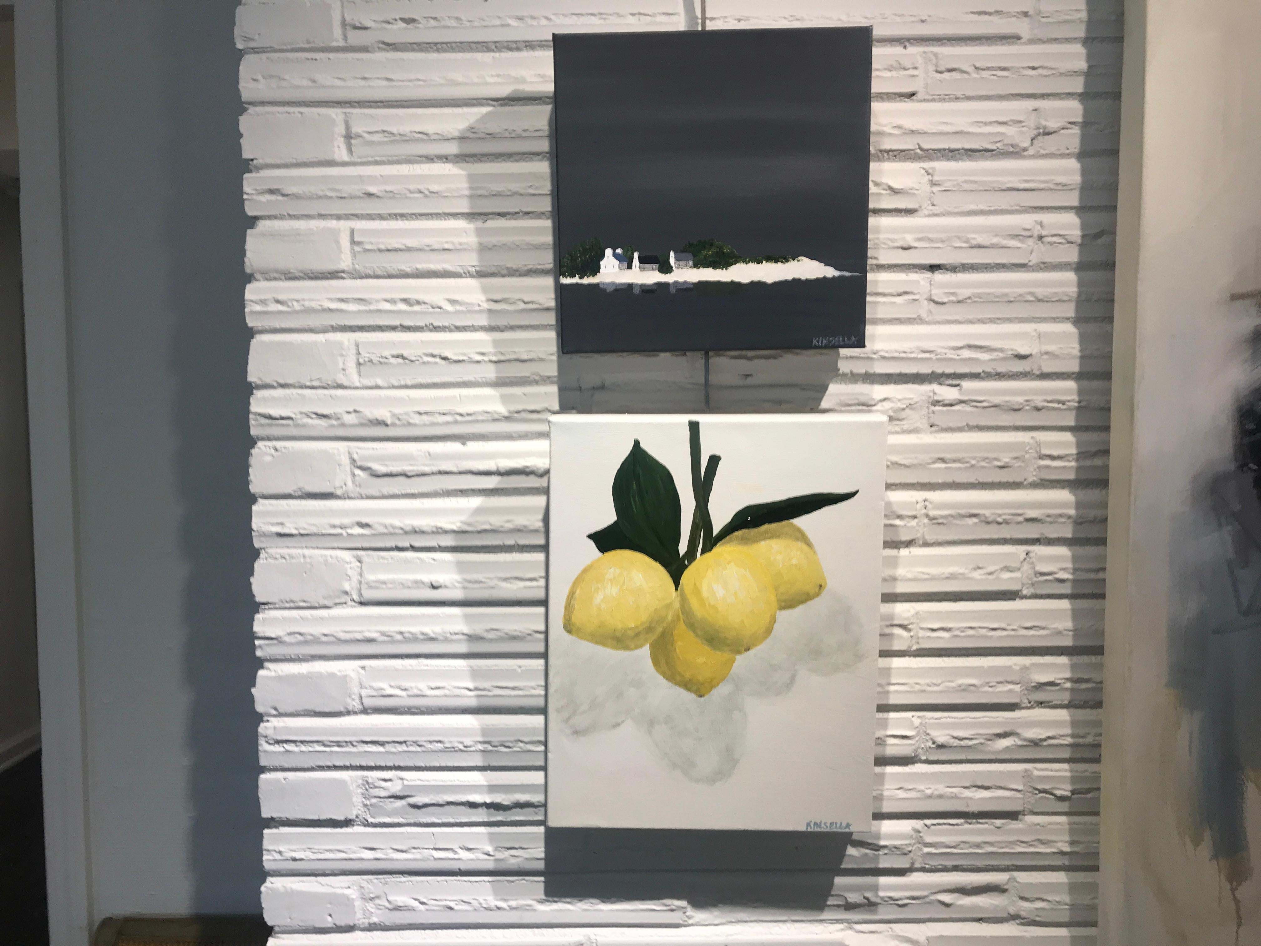 Lemons Suspended by Susan Kinsella, Vertical Contemporary Still-Life Painting 1