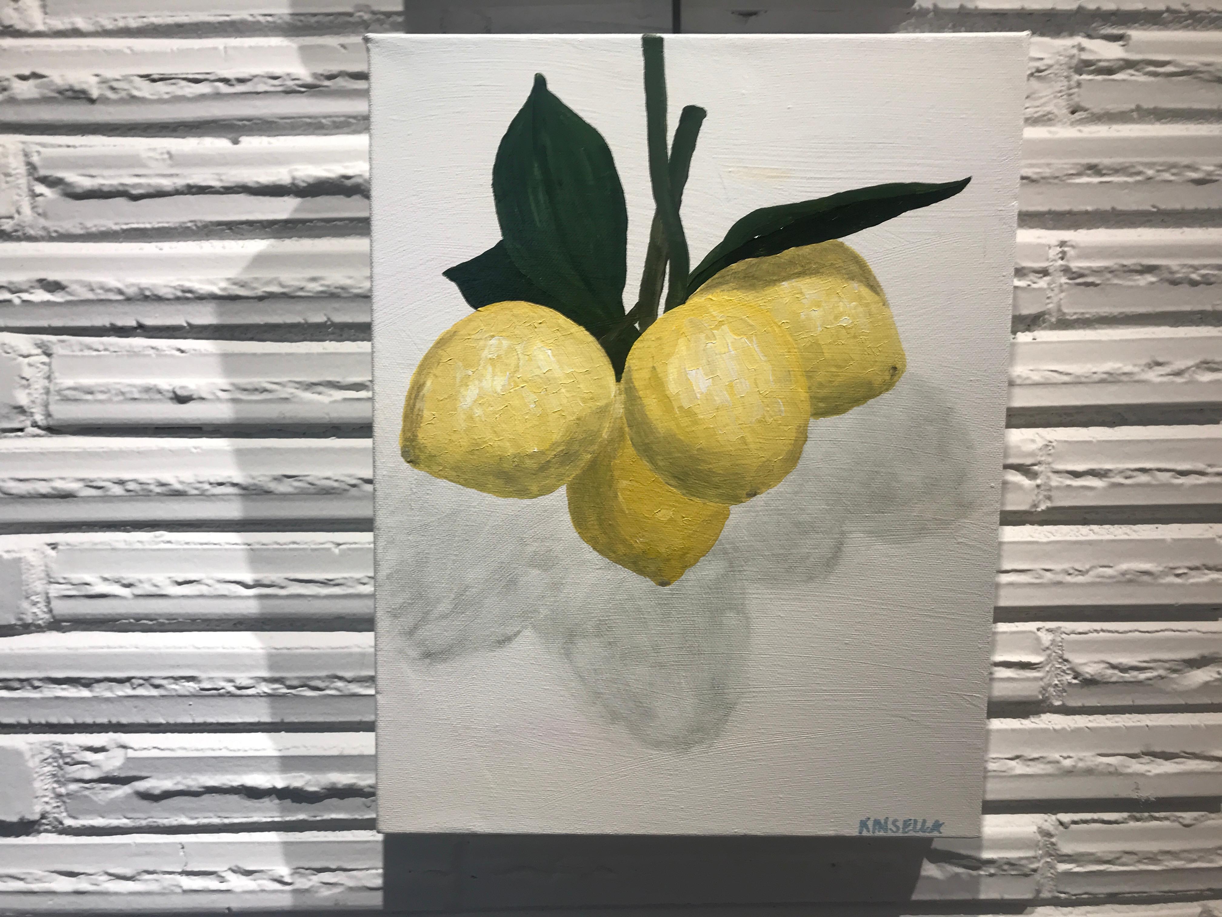 Lemons Suspended by Susan Kinsella, Vertical Contemporary Still-Life Painting 2