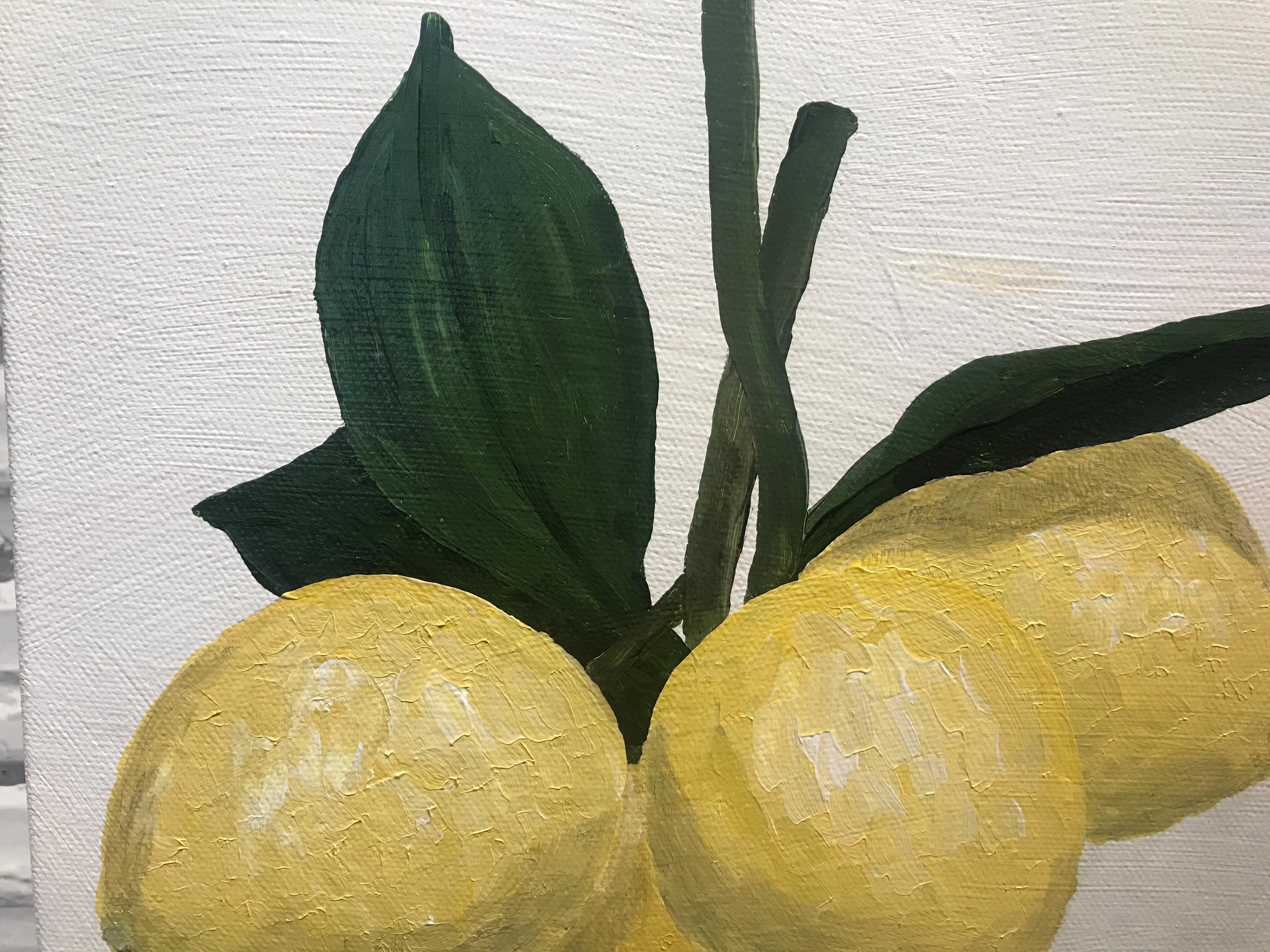 Lemons Suspended by Susan Kinsella, Vertical Contemporary Still-Life Painting 4