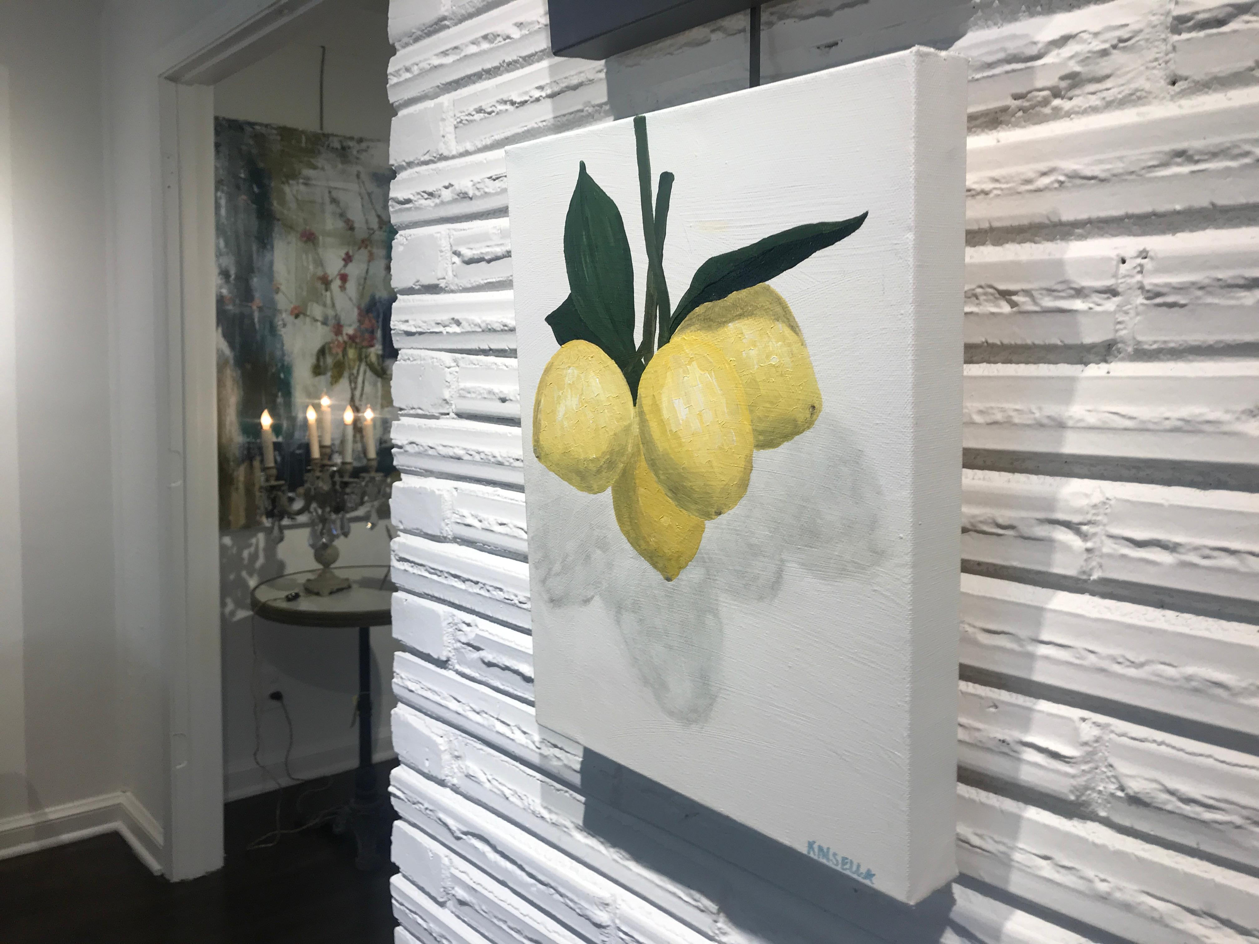 Lemons Suspended by Susan Kinsella, Vertical Contemporary Still-Life Painting 6