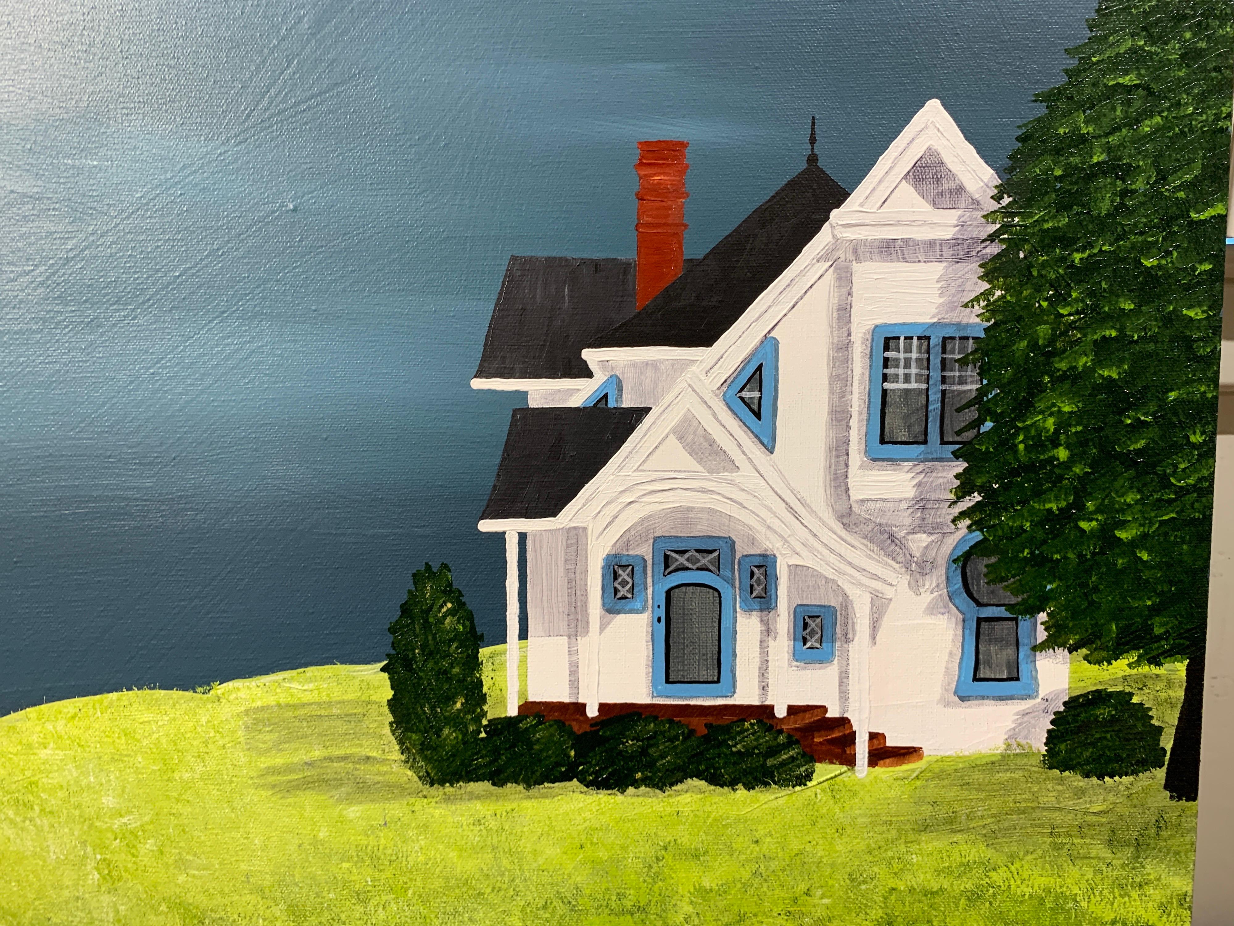 Old Oak Cottage by Susan Kinsella, Landscape Acrylic on Canvas Painting 4