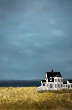 On the Cape Susan Kinsella, Large Vertical Landscape Acrylic on Canvas Painting