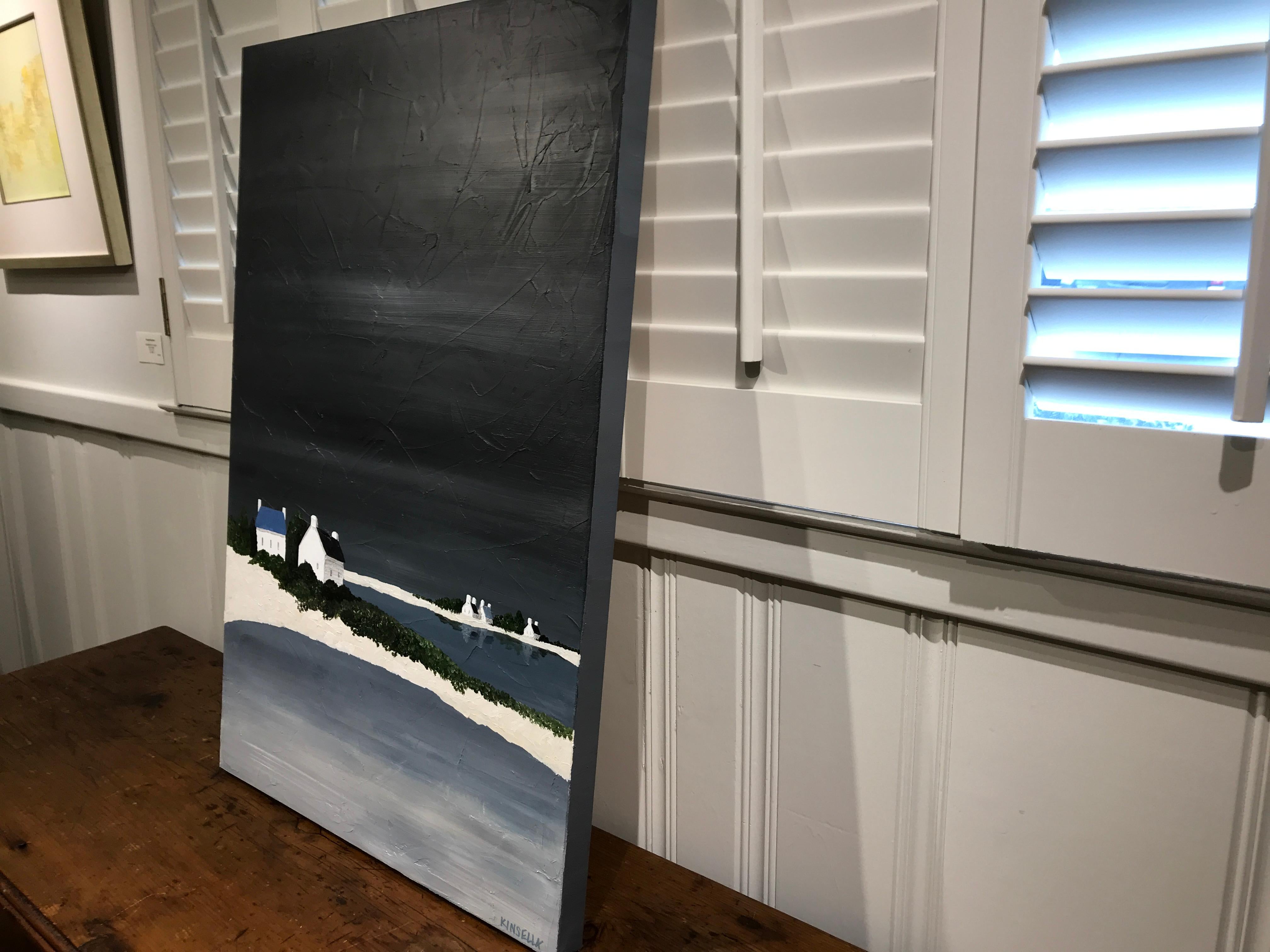 Peaceful Shores, Susan Kinsella 2018 Vertical Contemporary Coastal Painting 5