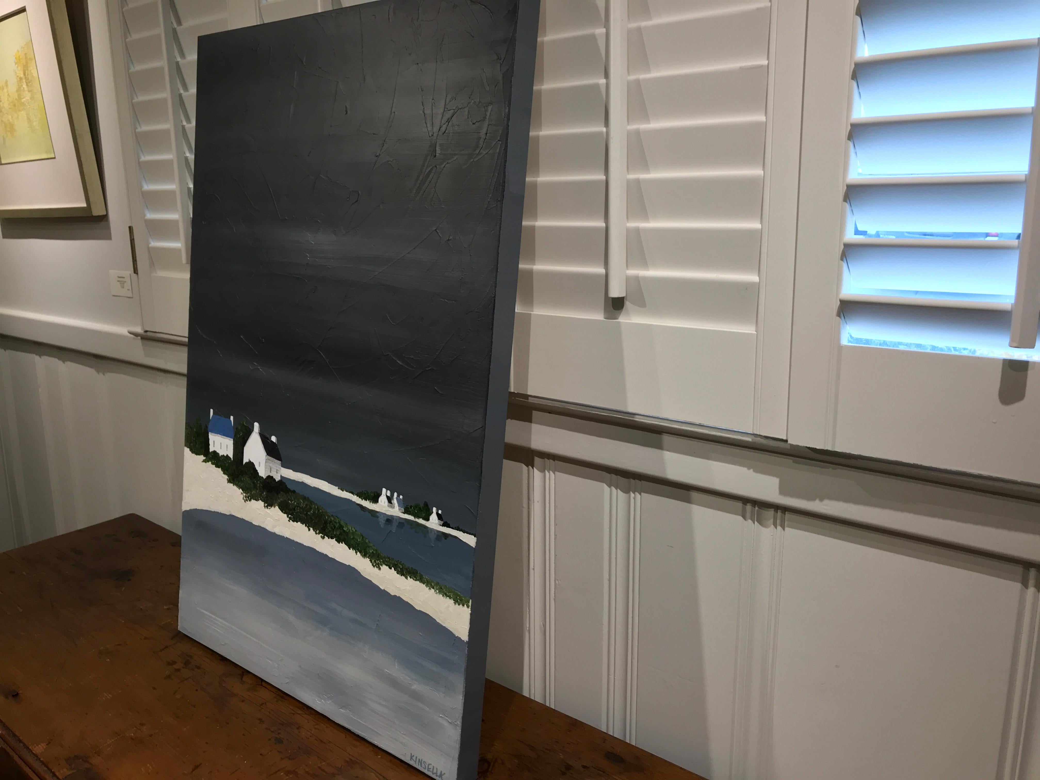 Peaceful Shores, Susan Kinsella 2018 Vertical Contemporary Coastal Painting 6