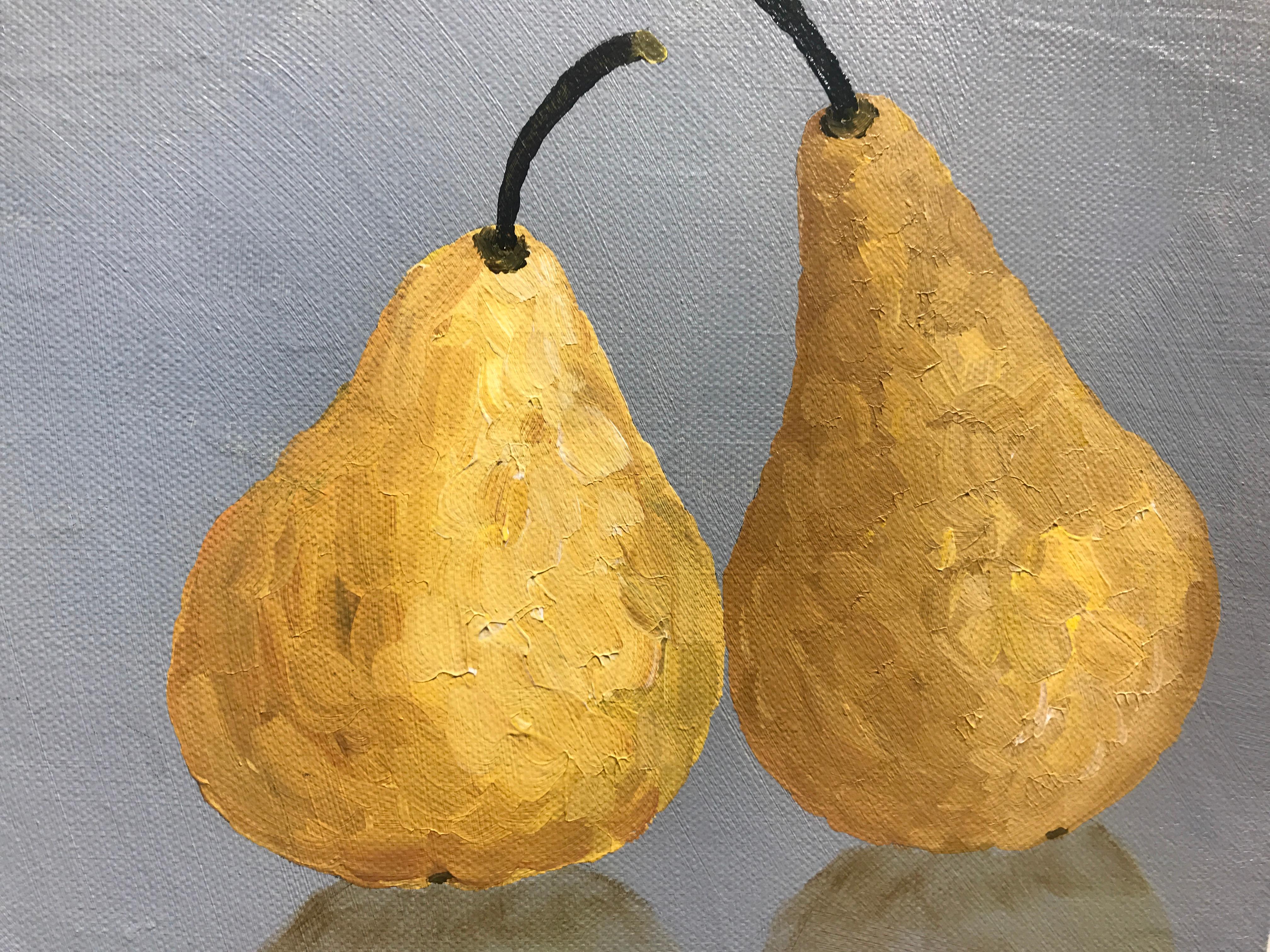 Pears by Susan Kinsella, Petite Contemporary Still-Life Acrylic Square Painting 4