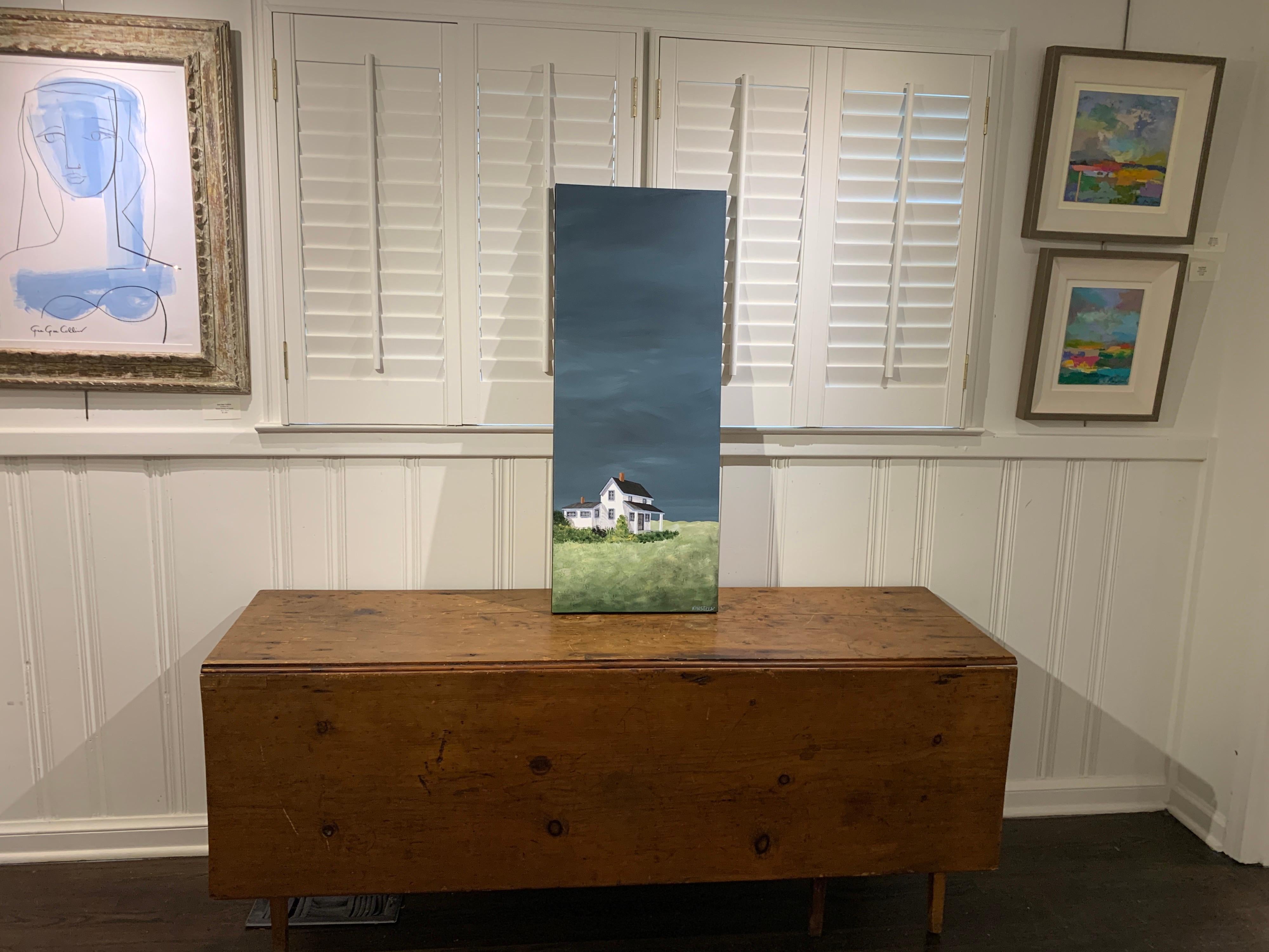Respite Cottage by Susan Kinsella, vertical contemporary landscape painting 1
