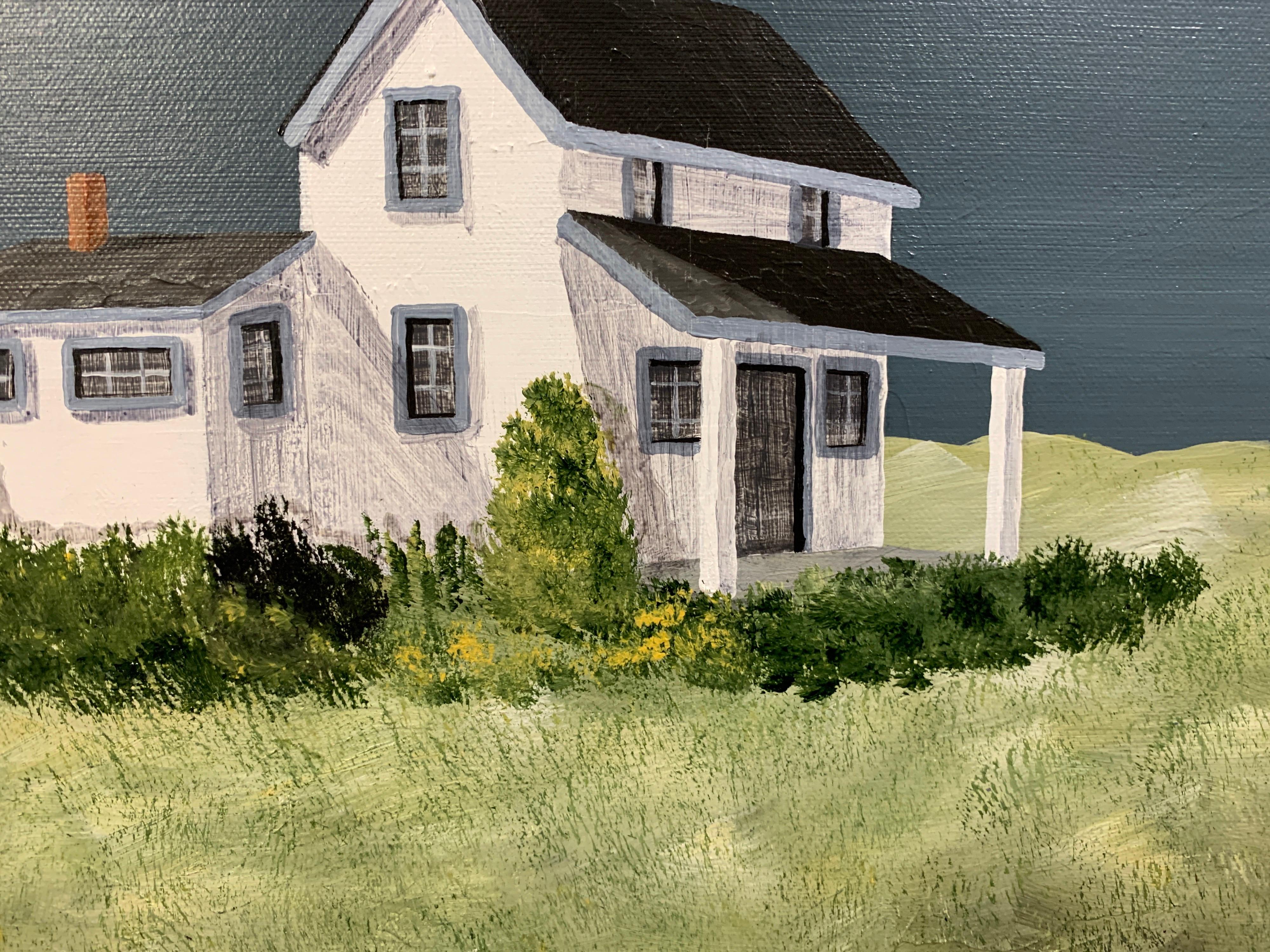Respite Cottage by Susan Kinsella, vertical contemporary landscape painting 3
