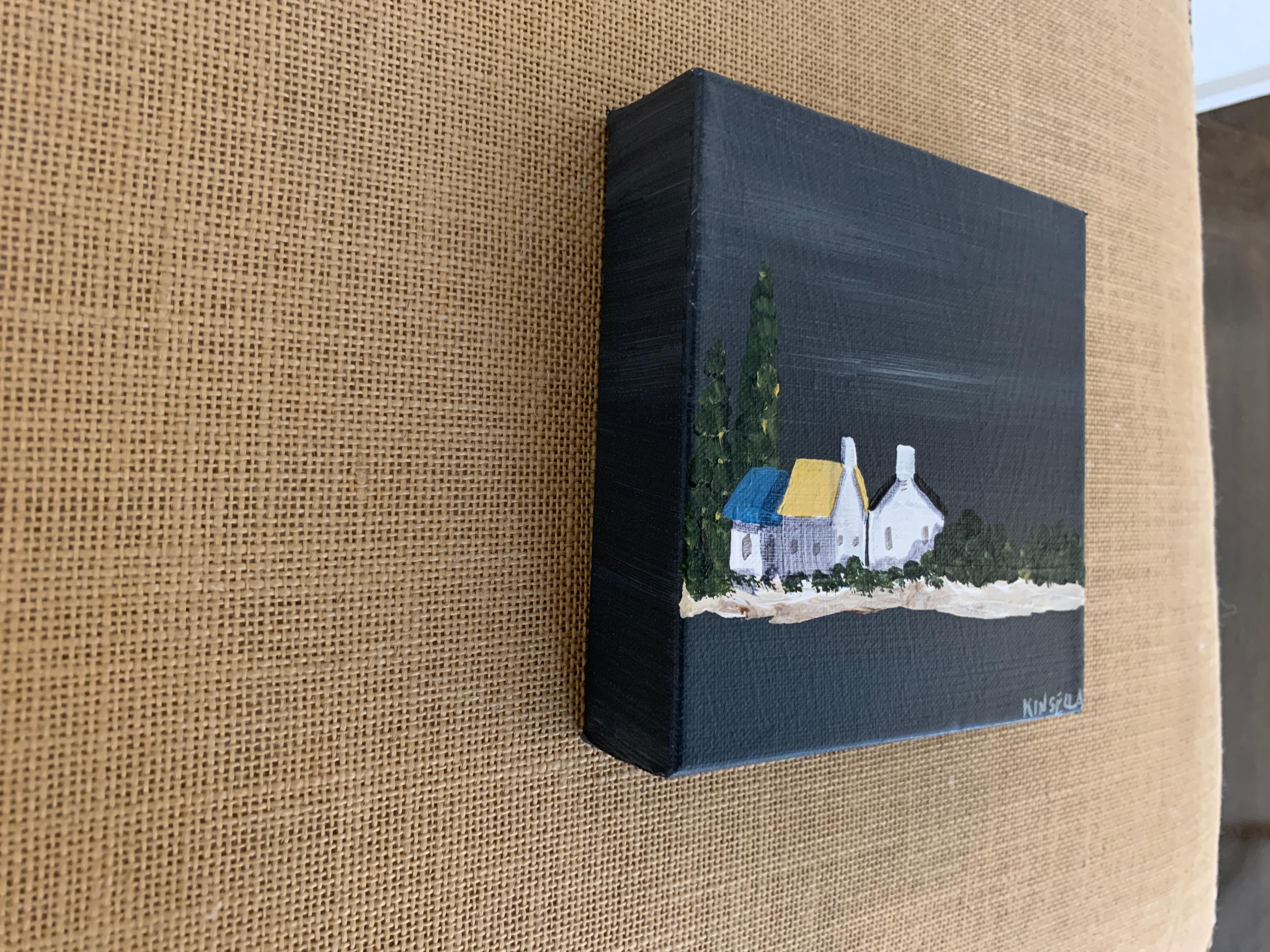 Small Work #20 by Susan Kinsella, Small Acrylic Contemporary Coastal Painting 4