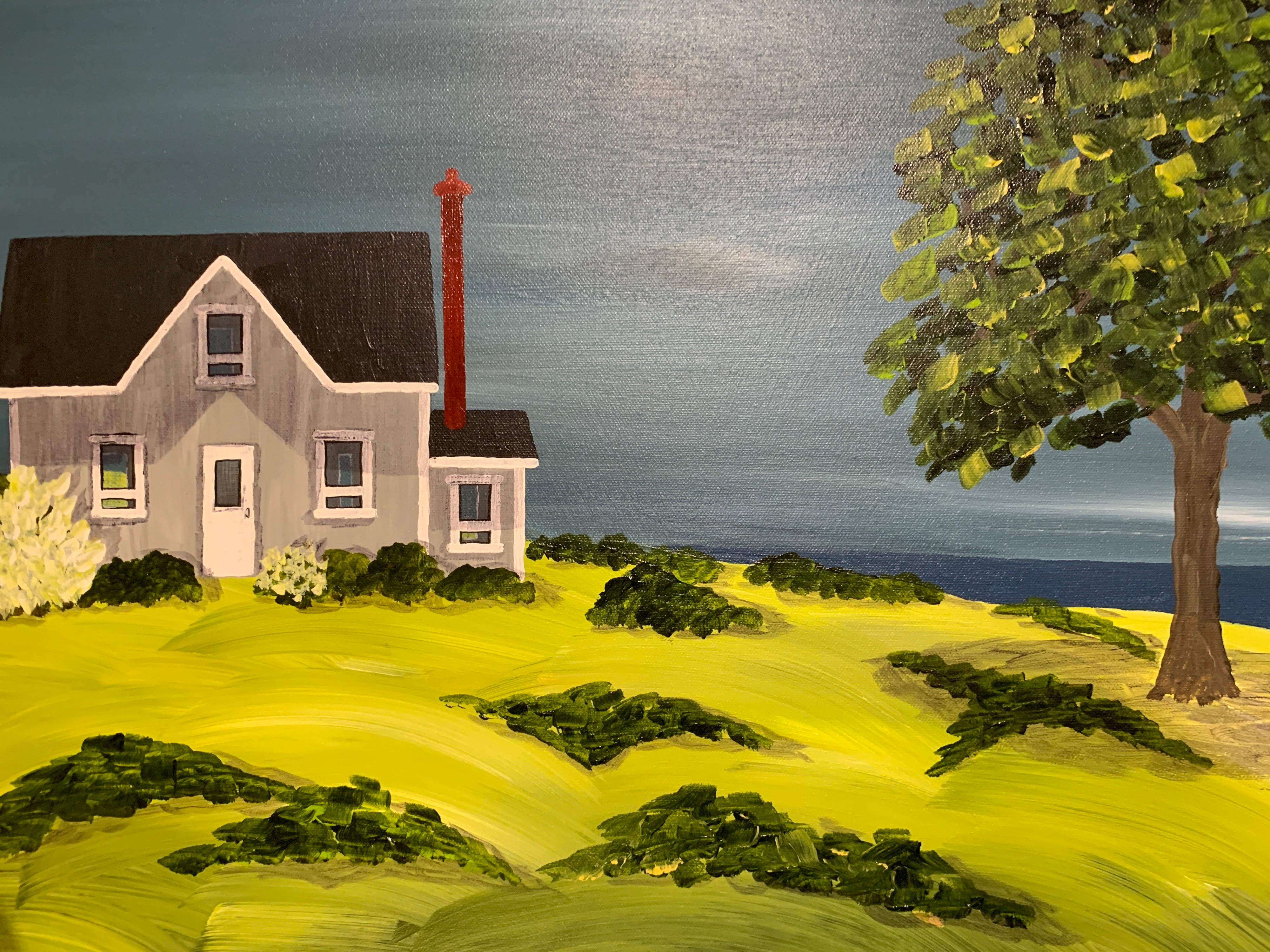 The Olde Cottage by Susan Kinsella, Landscape Acrylic on Canvas Painting 2