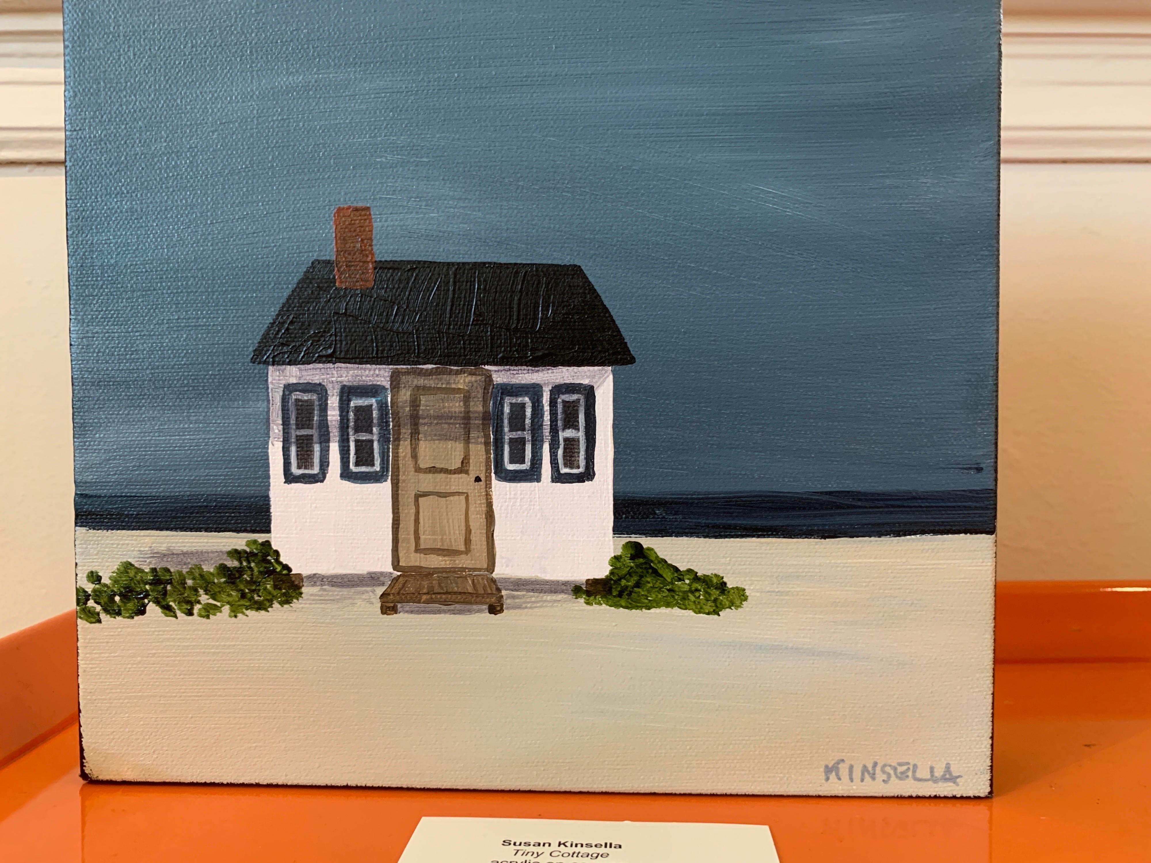 Tiny Cottage by Susan Kinsella, Beachscape Acrylic on Canvas Painting 1