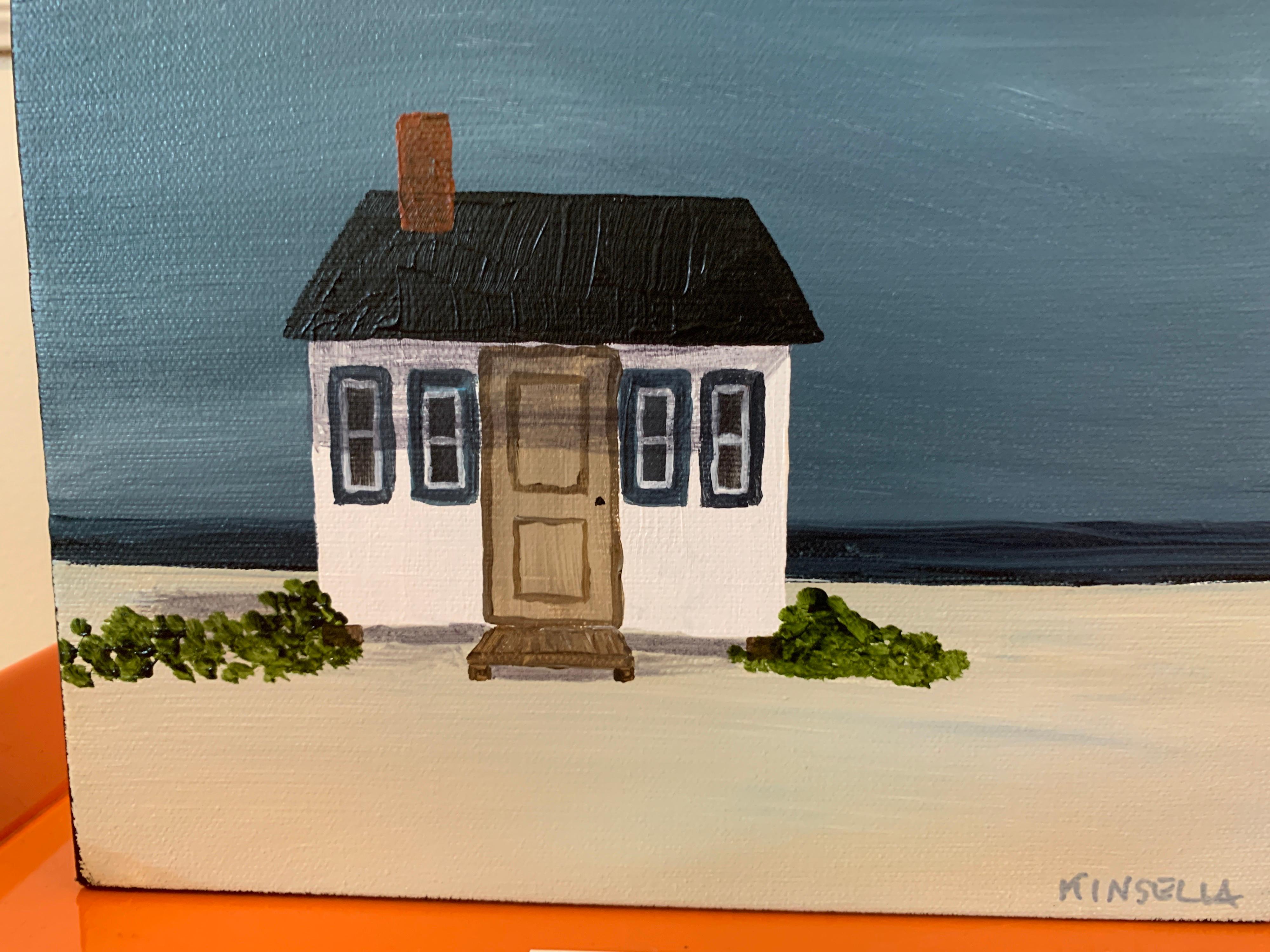 Tiny Cottage by Susan Kinsella, Beachscape Acrylic on Canvas Painting 2