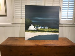 Village on the Green, Susan Kinsella Square Contemporary Landscape Painting
