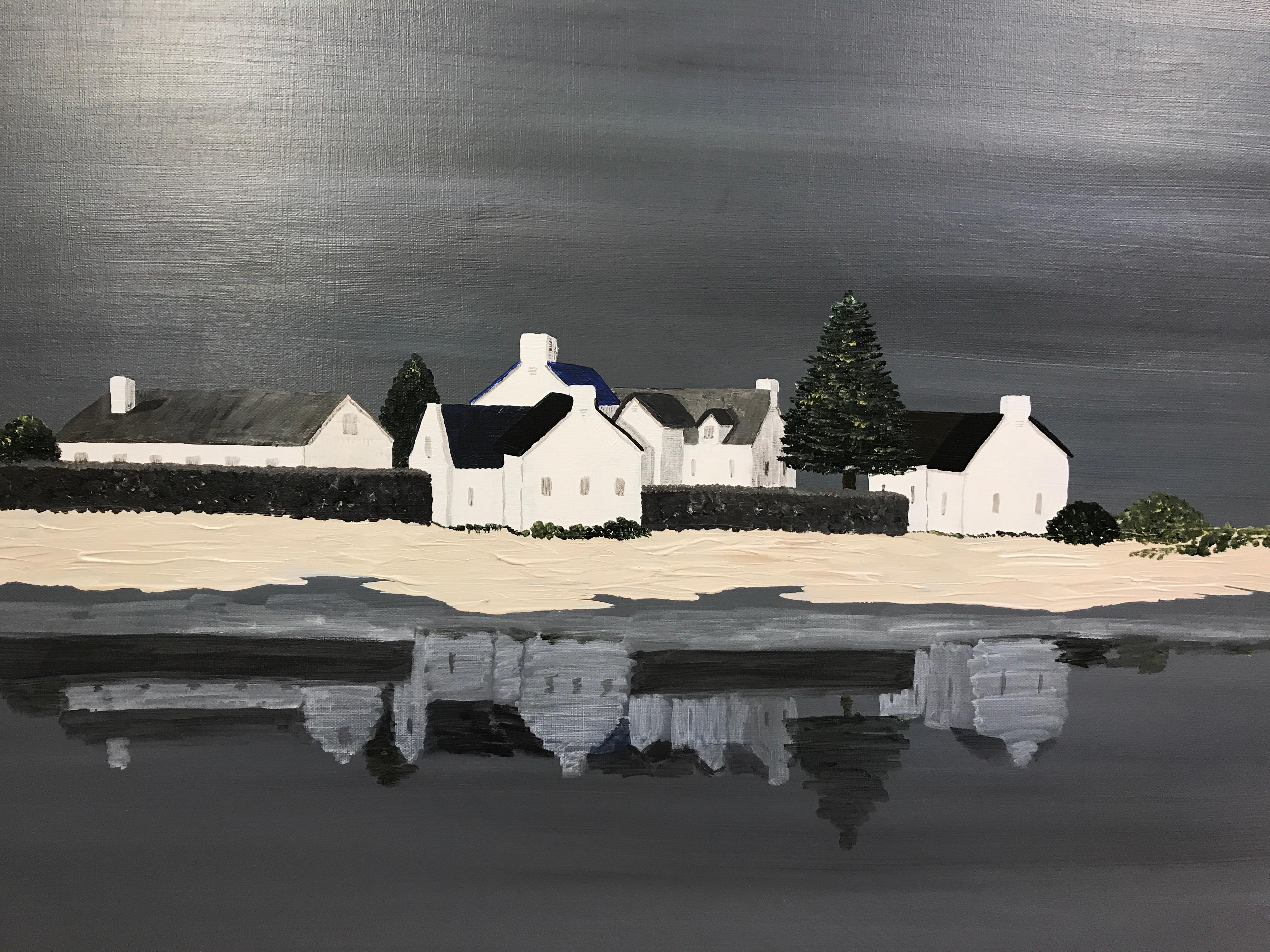 Village Reflected, Susan Kinsella Horizontal Contemporary Coastal Painting 3