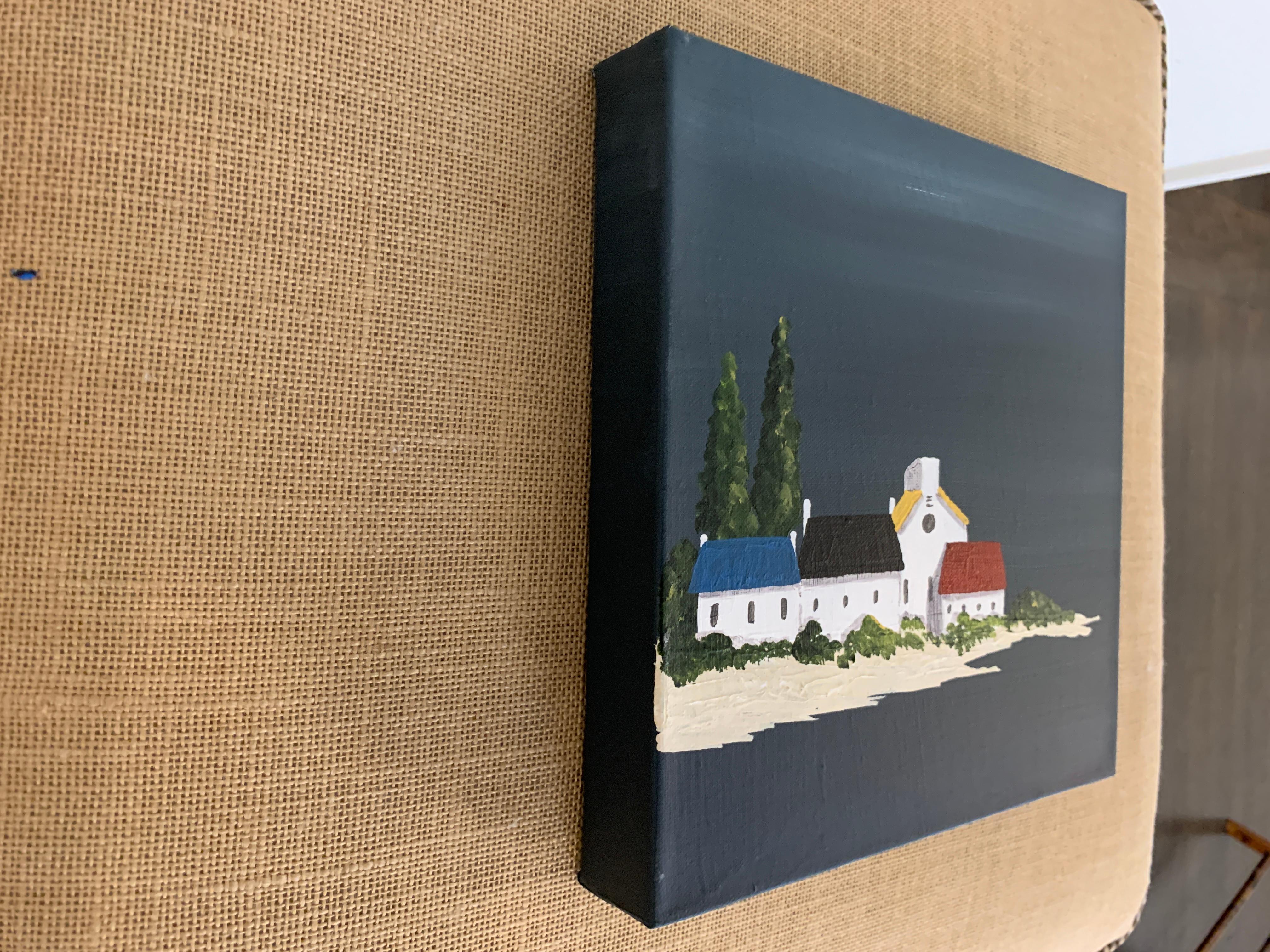 Village XI by Susan Kinsella, Small Acrylic Contemporary Coastal Painting 4