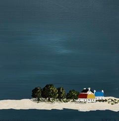Village XII by Susan Kinsella, Small Acrylic Contemporary Coastal Painting