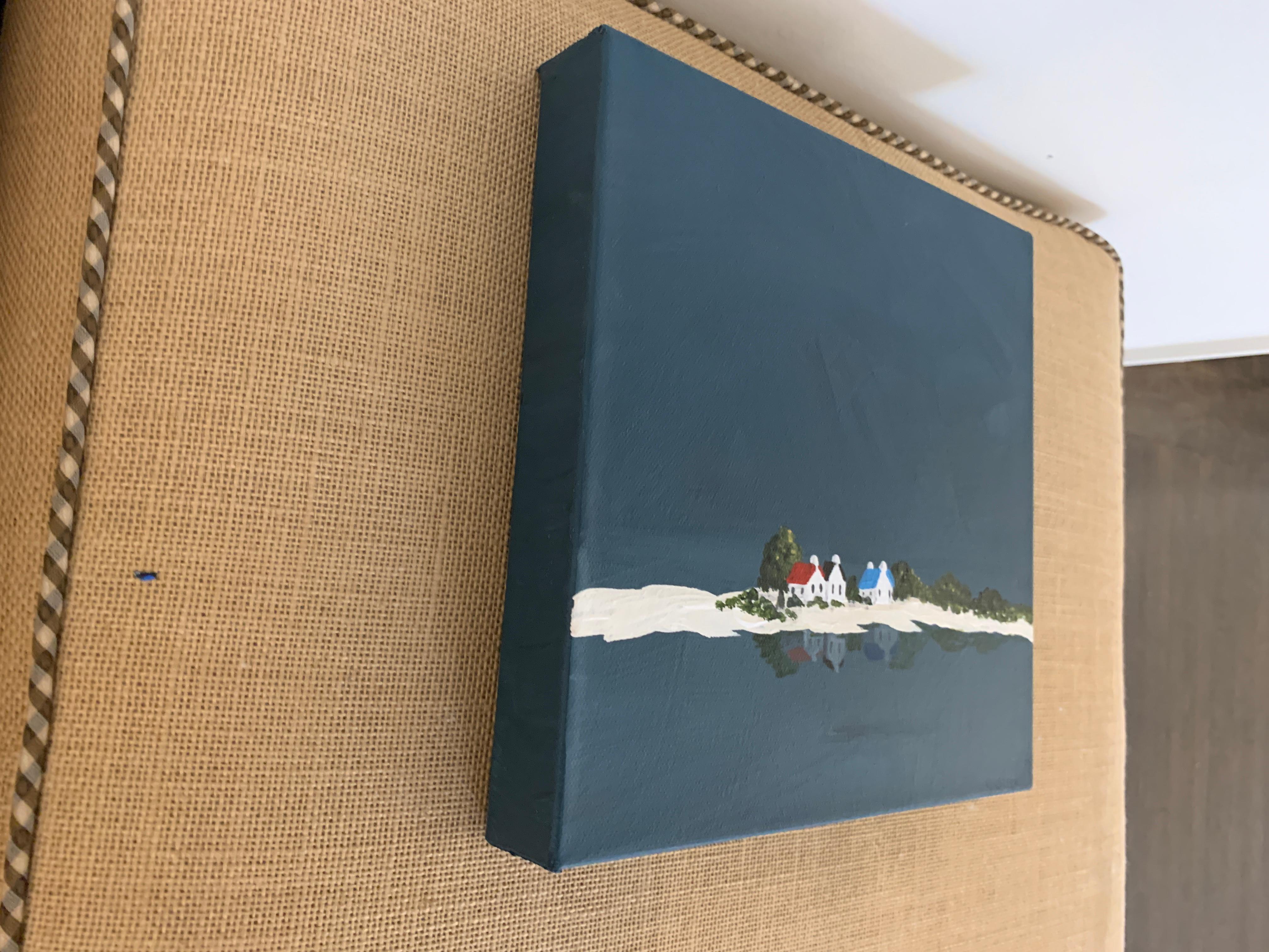 Village XIII by Susan Kinsella, Small Acrylic Contemporary Coastal Painting 4