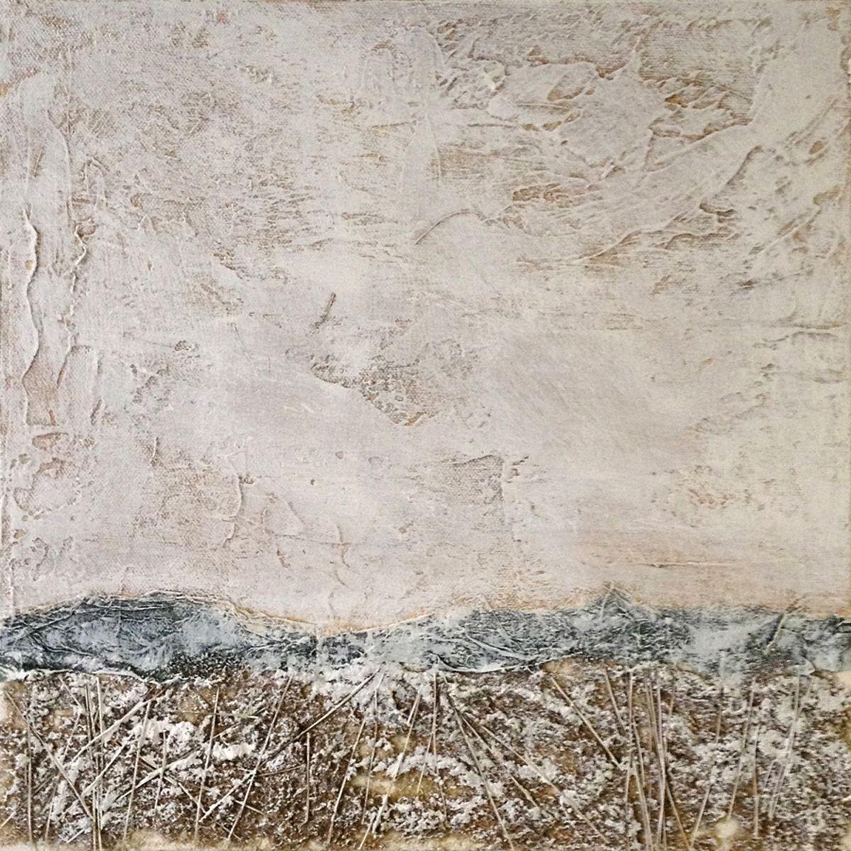 White Knuckles 6, tecnica mista su tela - Mixed Media Art di Susan Leggitt