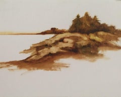 Amber Shore, Painting, Oil on Wood Panel