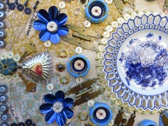 "Mandala di oggetti trovati CXVII" - tecnica mista, assemblaggio, motivo, cerchio, fiore