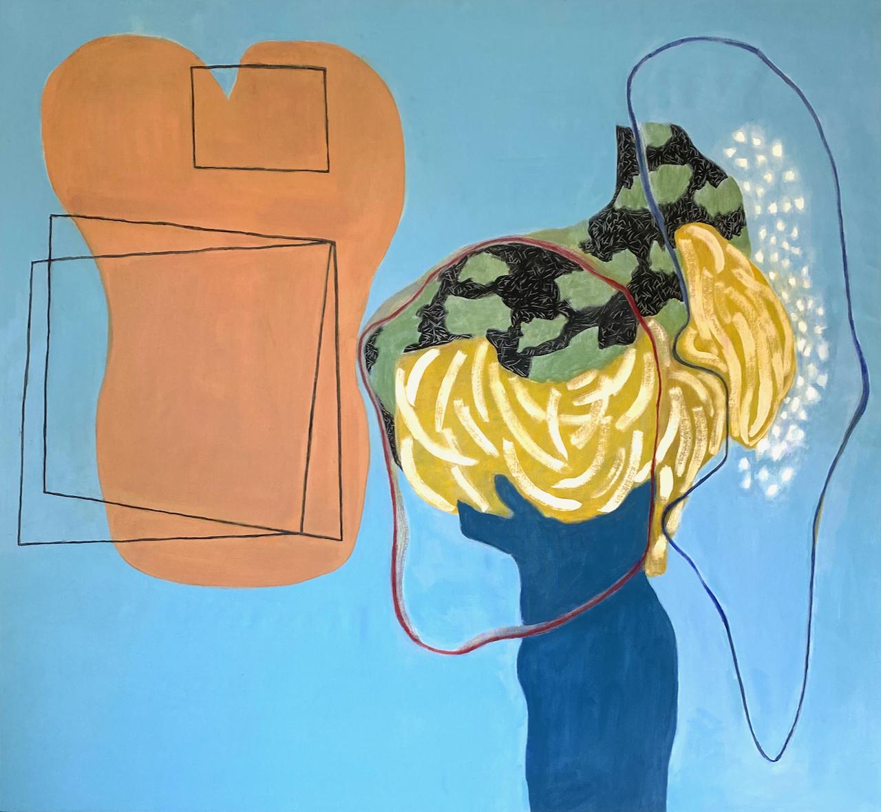 Susan Lisbin Abstract Painting - Mapping