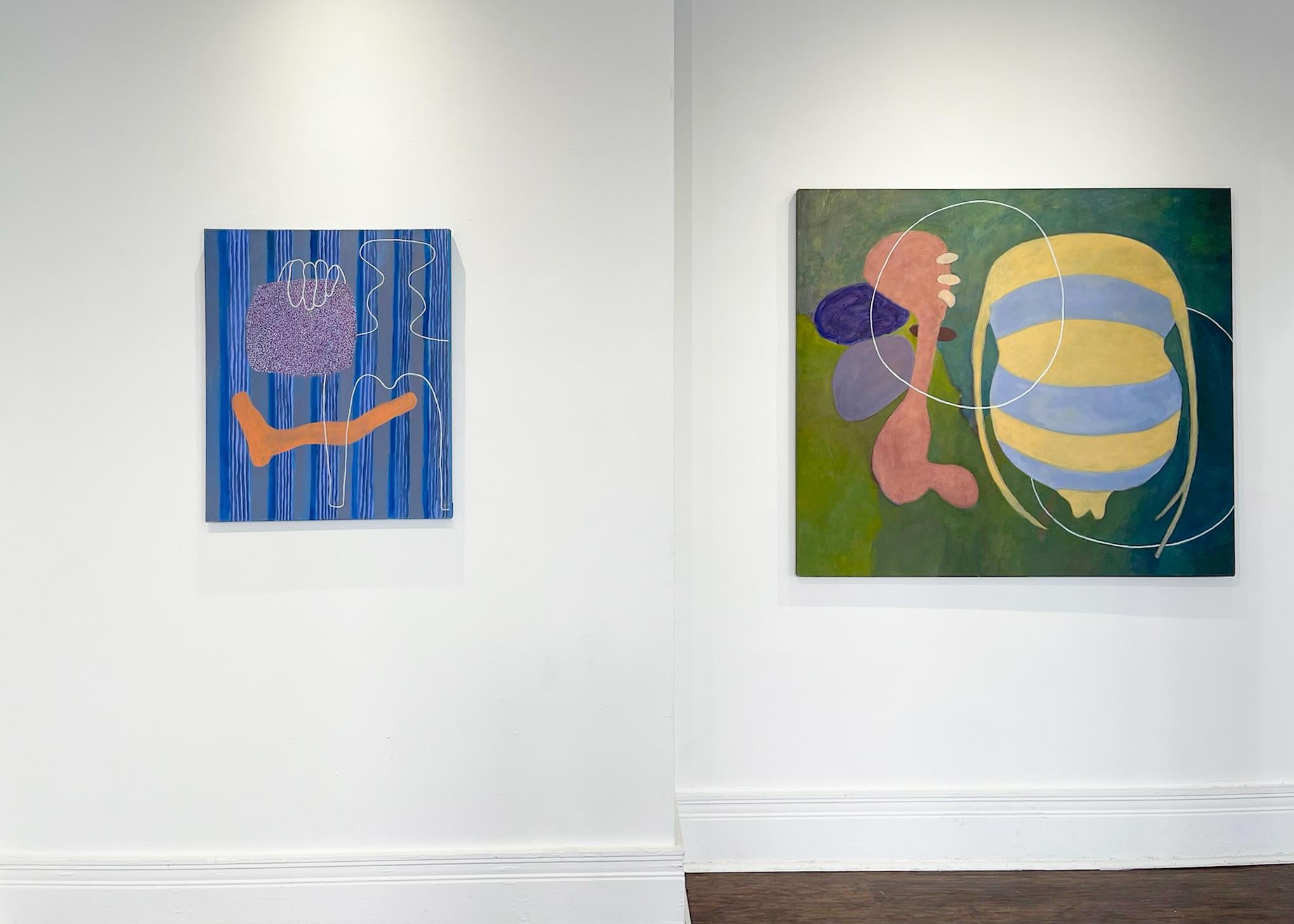 Ringer (Schwarz), Abstract Painting, von Susan Lisbin