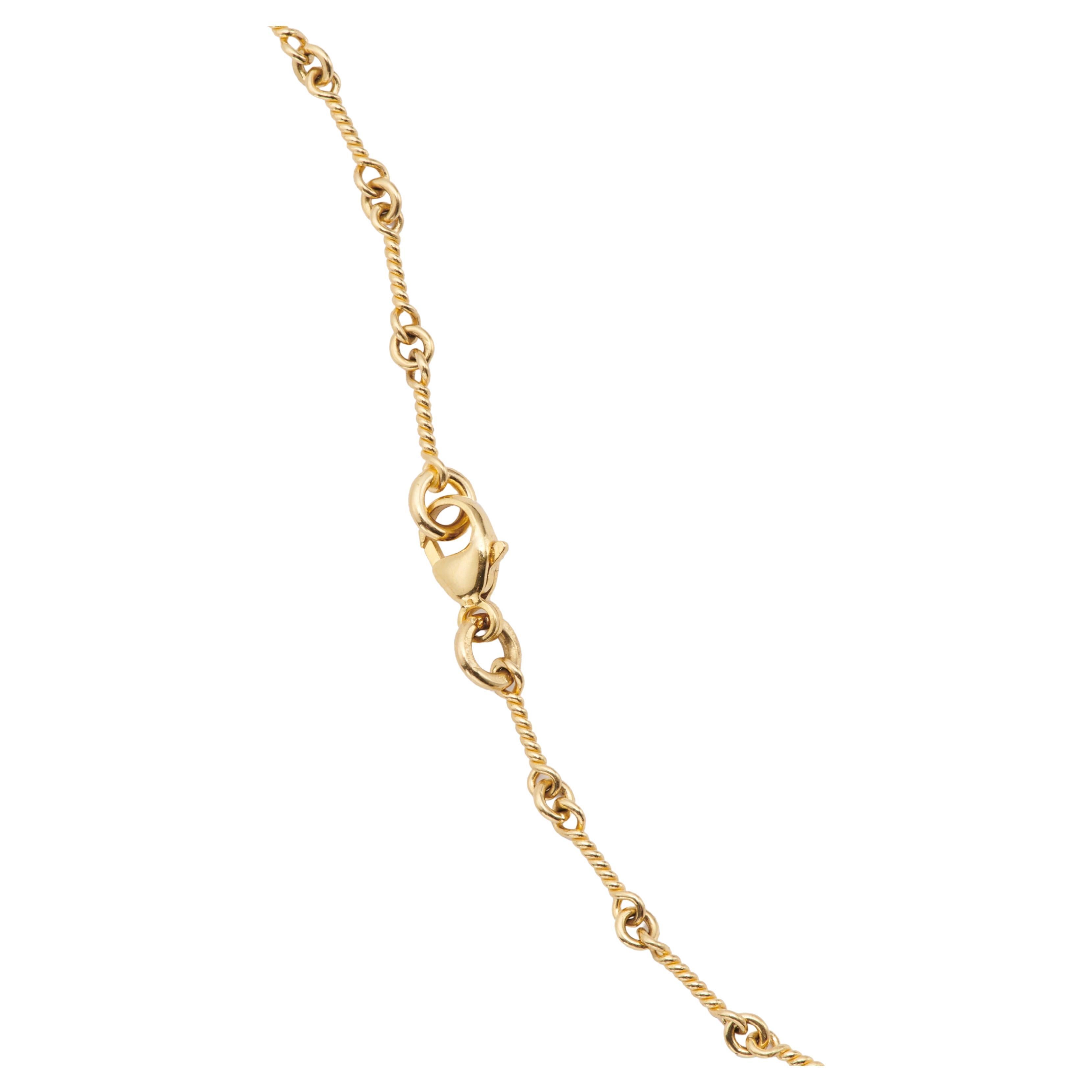 Susan Lister Locke Twist Chain in 18kt Gold 20inch For Sale at 1stDibs