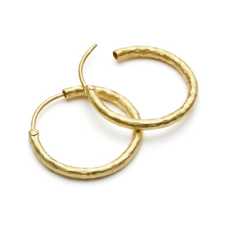 hammered hoop earrings