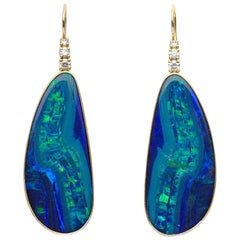 Susan Lister Locke Australian Boulder Opal & 0.30 Carat Diamonds set in 18K Gold