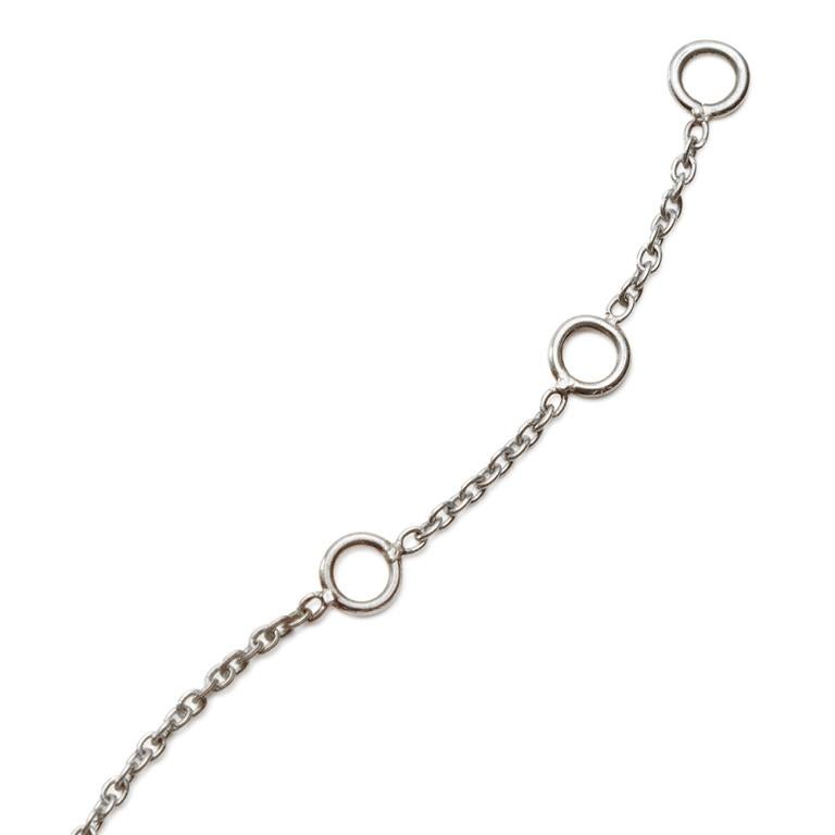 Women's Susan Lister Locke Nantucket “ACK” in Diamonds Necklace in 18kt White Gold For Sale
