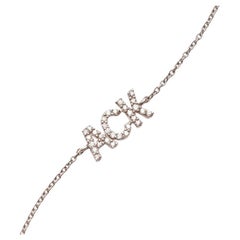 Susan Lister Locke Nantucket “ACK” in Diamonds Necklace in 18kt White Gold
