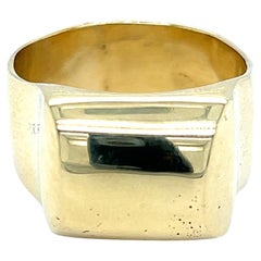 Susan Lister Locke Solid 18K Yellow Gold Block Ring 