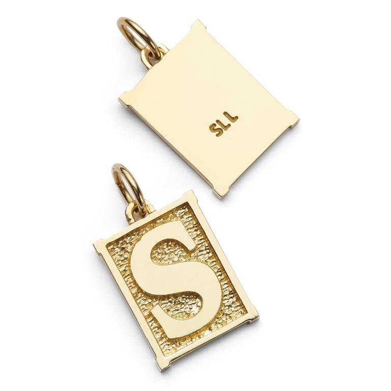 alphabet gold pendant design for male