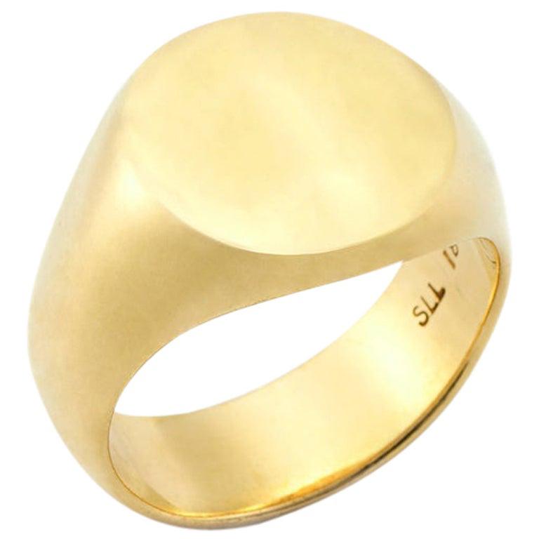 Susan Lister Locke the D Signet Ring in 18 Karat Gold