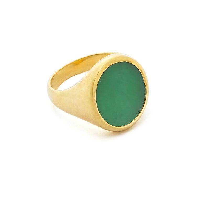 For Sale:  Susan Lister Locke The Green Onyx Signet Ring in 18 Karat Gold 3