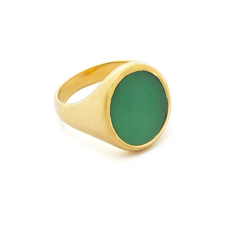 Customizable Susan Lister Locke The Green Onyx Ring in 18 Karat Gold For Sale at 1stDibs