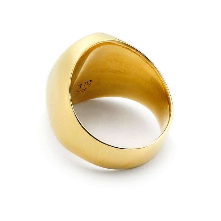 For Sale:  Susan Lister Locke The Tiny Toni Signet Ring in 18 Karat Gold 3