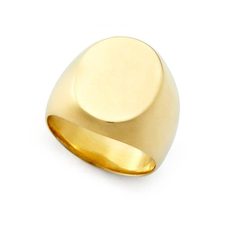 For Sale:  Susan Lister Locke The Tiny Toni Signet Ring in 18 Karat Gold 4