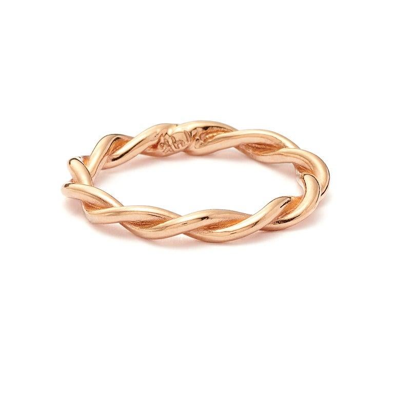 For Sale:  Susan Lister Locke Twists, Twisted Band in 14 Karat Pink Gold 2