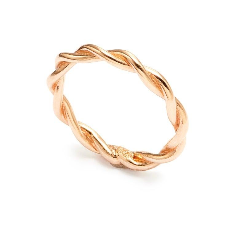 For Sale:  Susan Lister Locke Twists, Twisted Band in 14 Karat Pink Gold 3