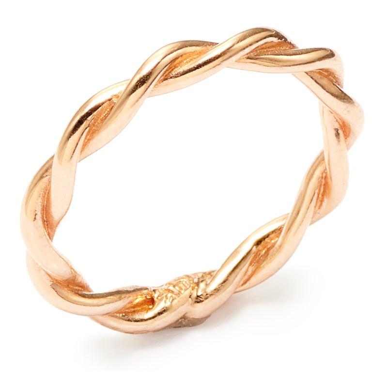 For Sale:  Susan Lister Locke Twists, Twisted Band in 14 Karat Pink Gold 4